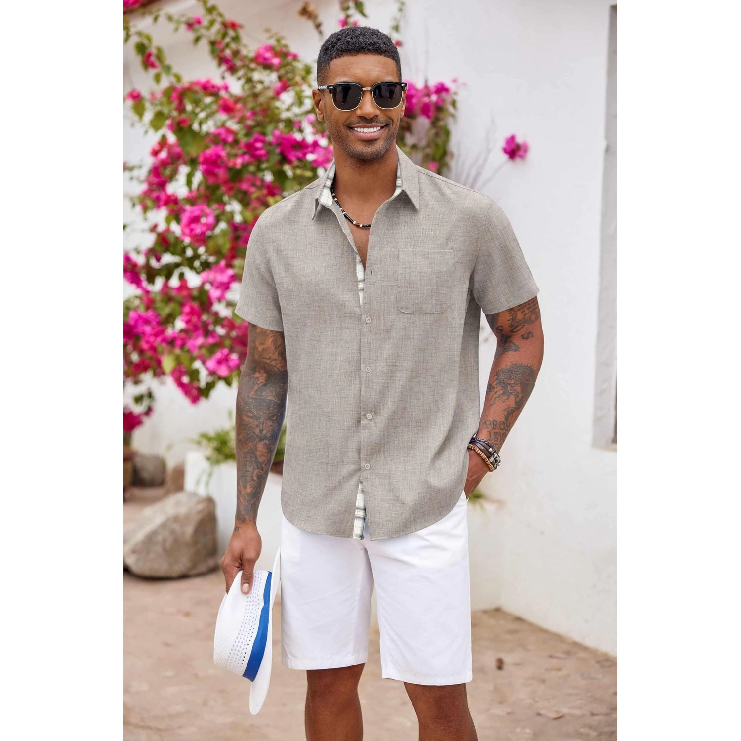 COOFANDY Mens Dressy Long Sleeve Blazer Notched Lapel Two Button Casual Sport Coat