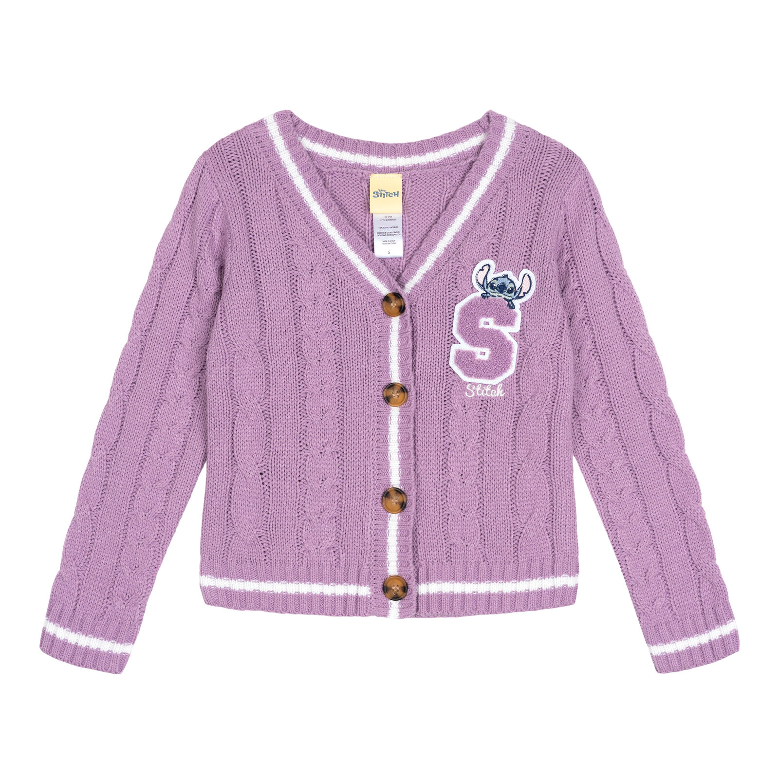 Disney Lilo & Stitch Girls' Cardigan Sweater