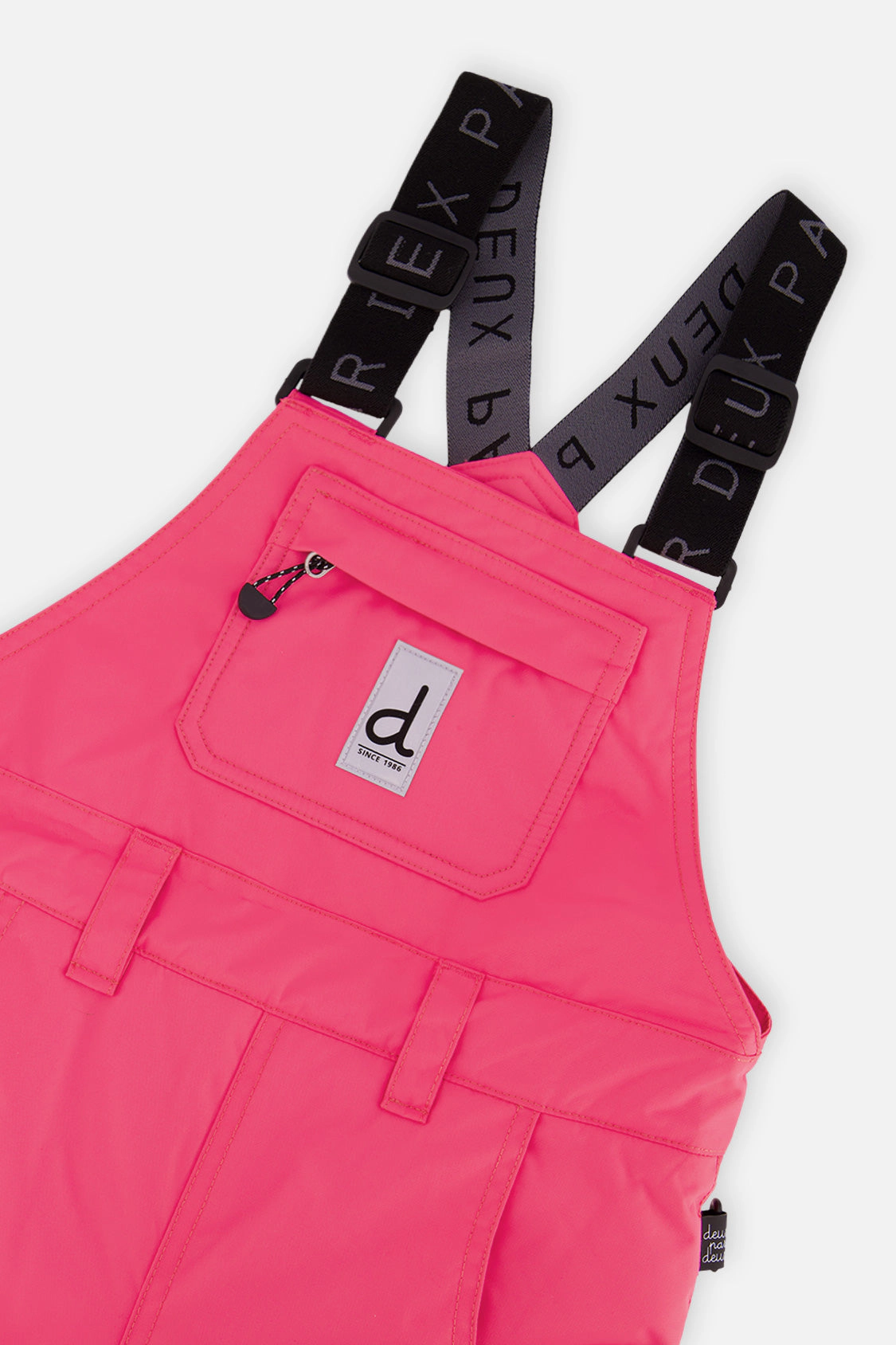 Deux par Girls Play Cordura-Reinforced Overall Snow Bib with Adjustable Suspenders
