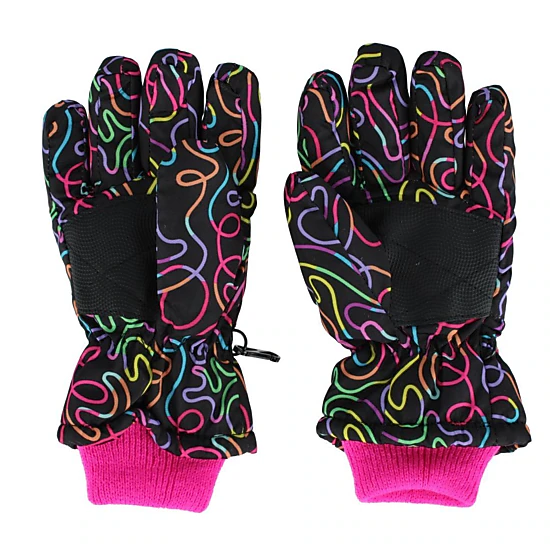 CTM Kids' Print Design Winter Ski Gloves by Wootie