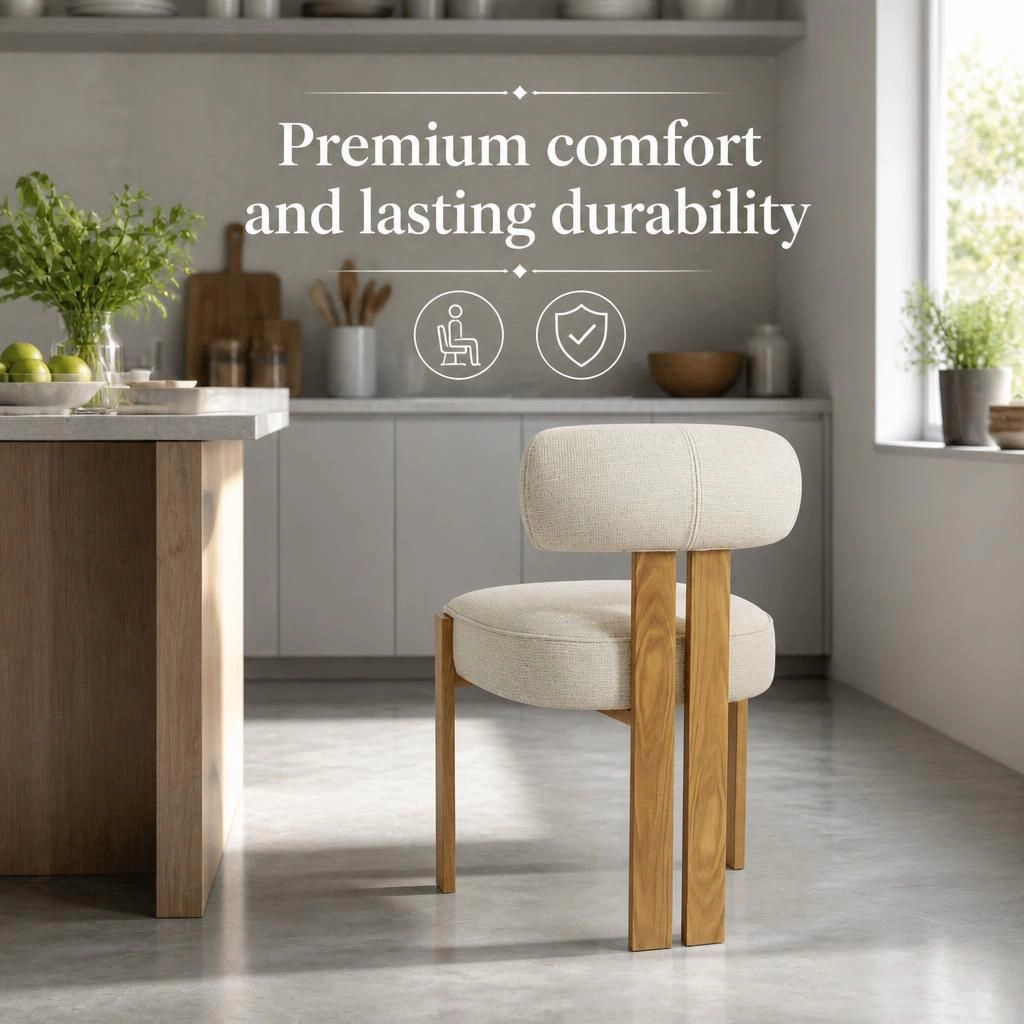 GOODSILO Upholstered Fabric Dining Seating Chair