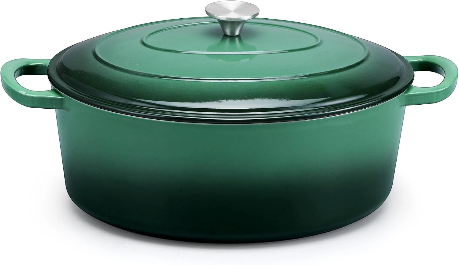 E-FAR 5QT Oval Dutch Oven Pot with Lid, Enameled Cast Iron Dutch Oven