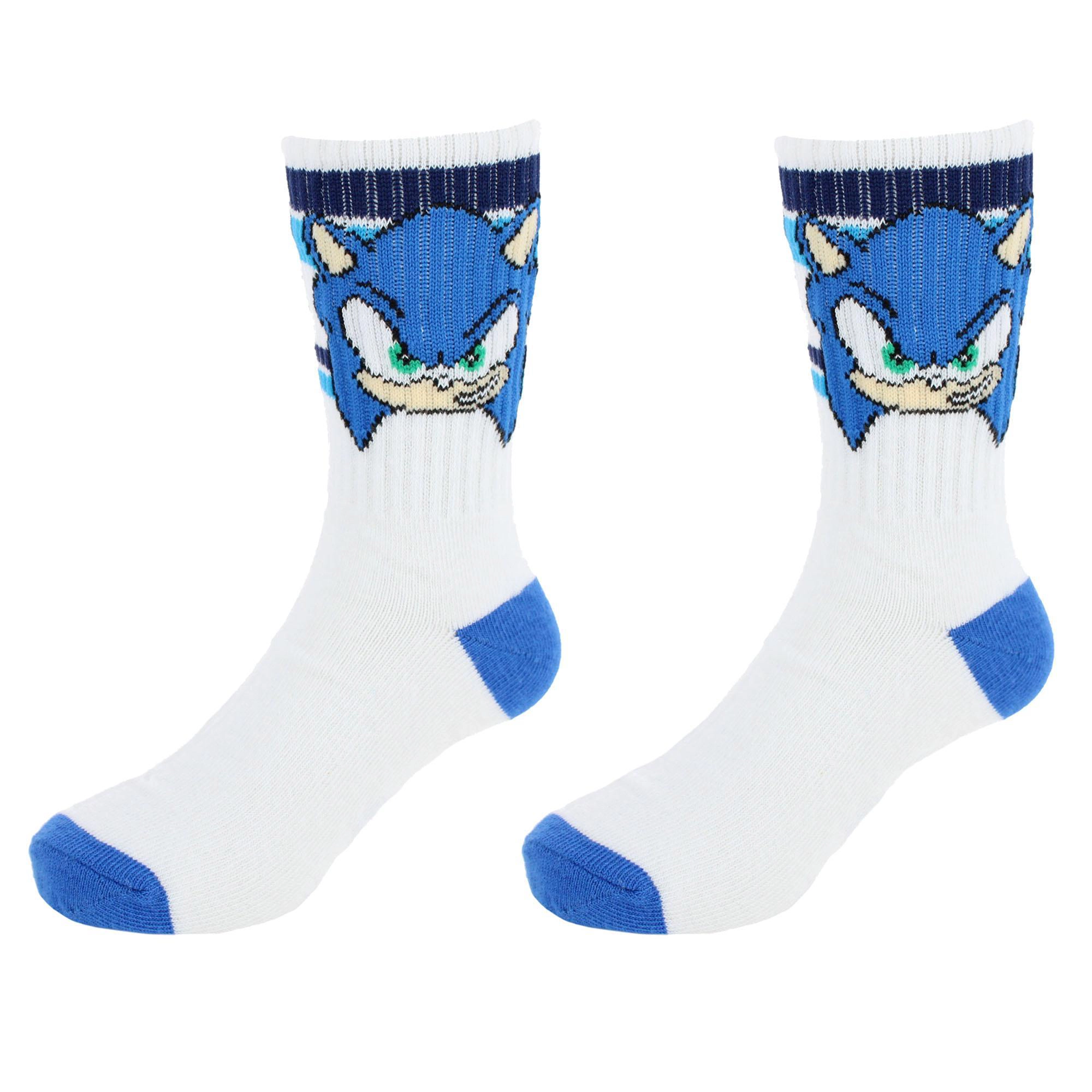 Textiel Trade Boy's Sega Sonic Ribbed Athletic Socks (2 Pair)