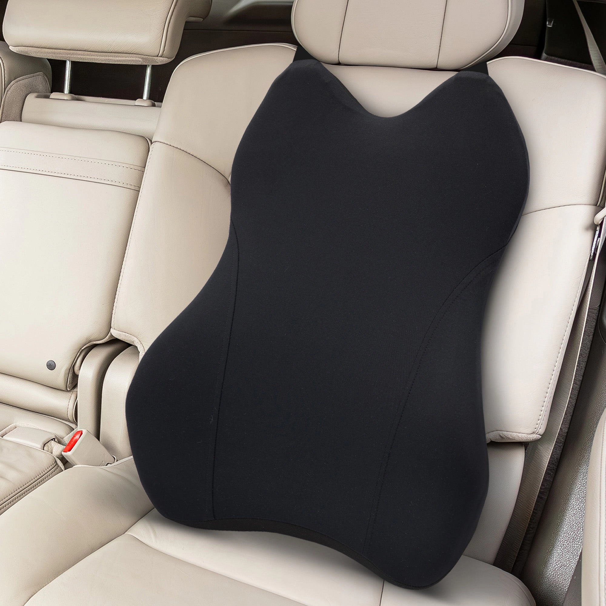 Cheer Collection Memory Foam Lumbar Support Pillow for Chair and Car Seat