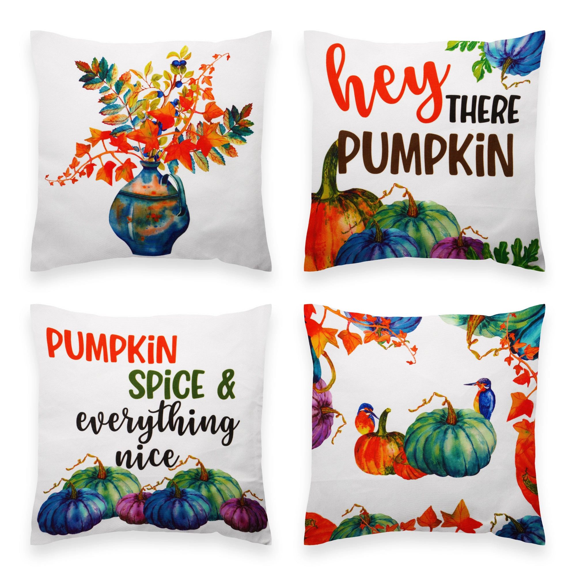 G128 Farmhouse Pumpkin Decorative Throw Pillow Covers
