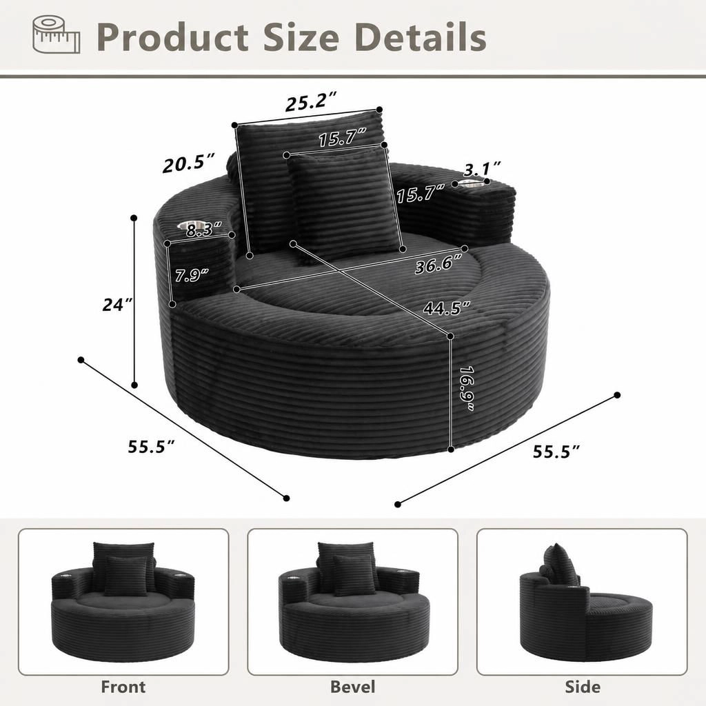 GOODSILO Convertible Dual Purpose Comfortable Upholstered Sofa Bed