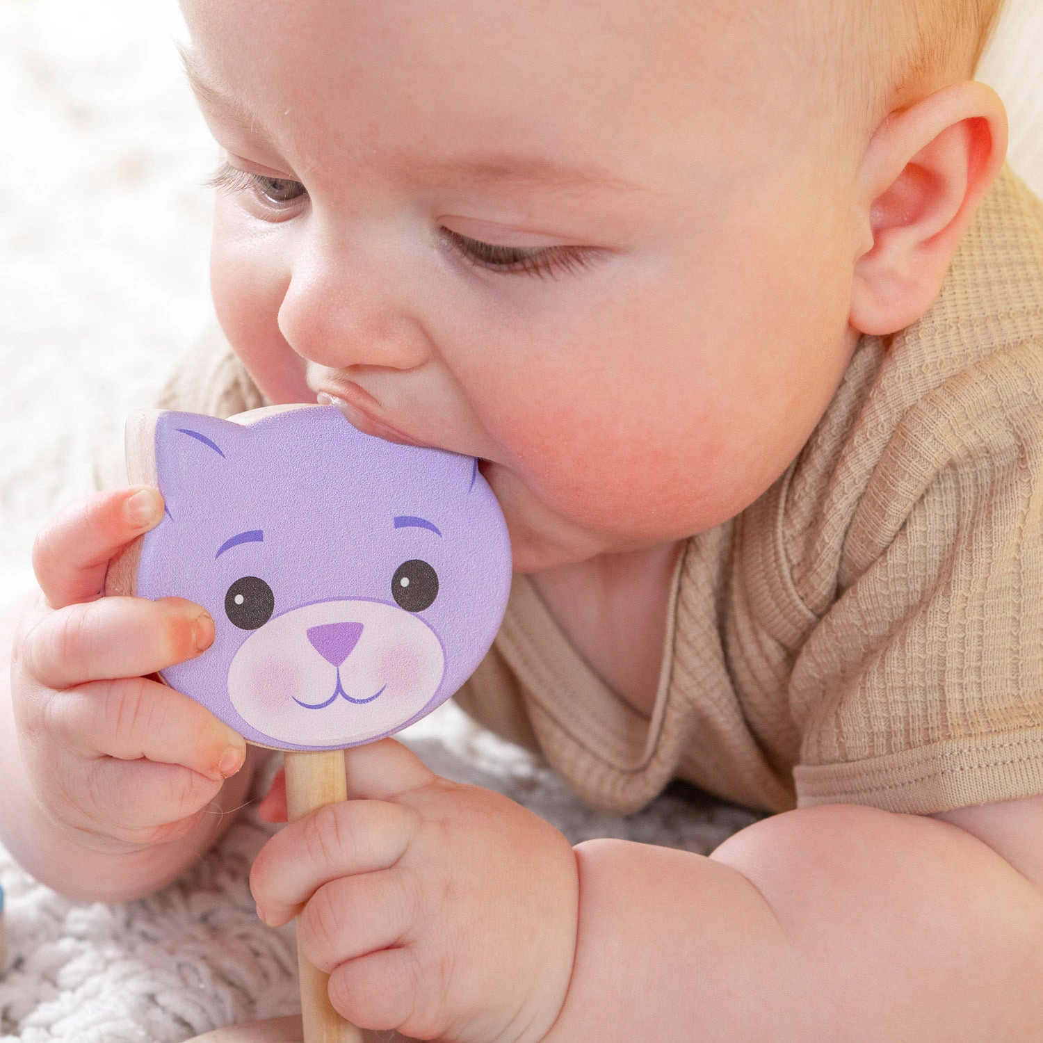 Grasp & Giggle Cat Rattle - Made in USA