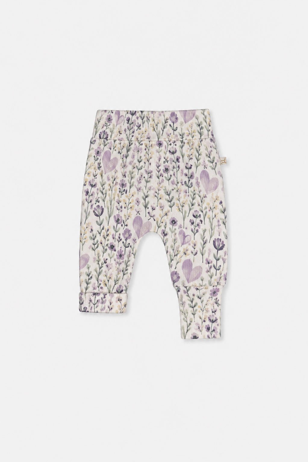 Deux par Girls Organic Cotton Evolutive Pants with Heart Print