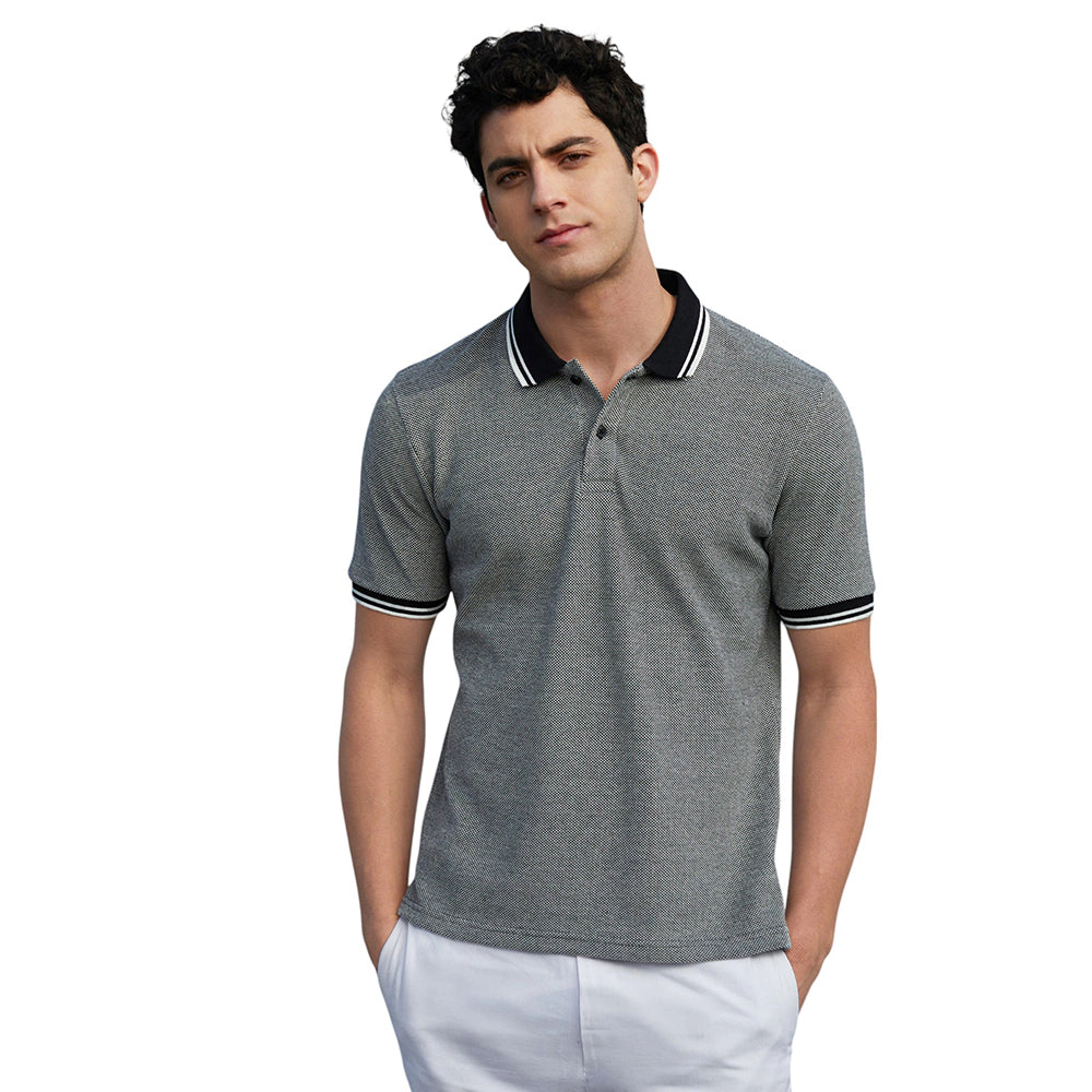 Duo-Hue Knit Polo T-Shirt