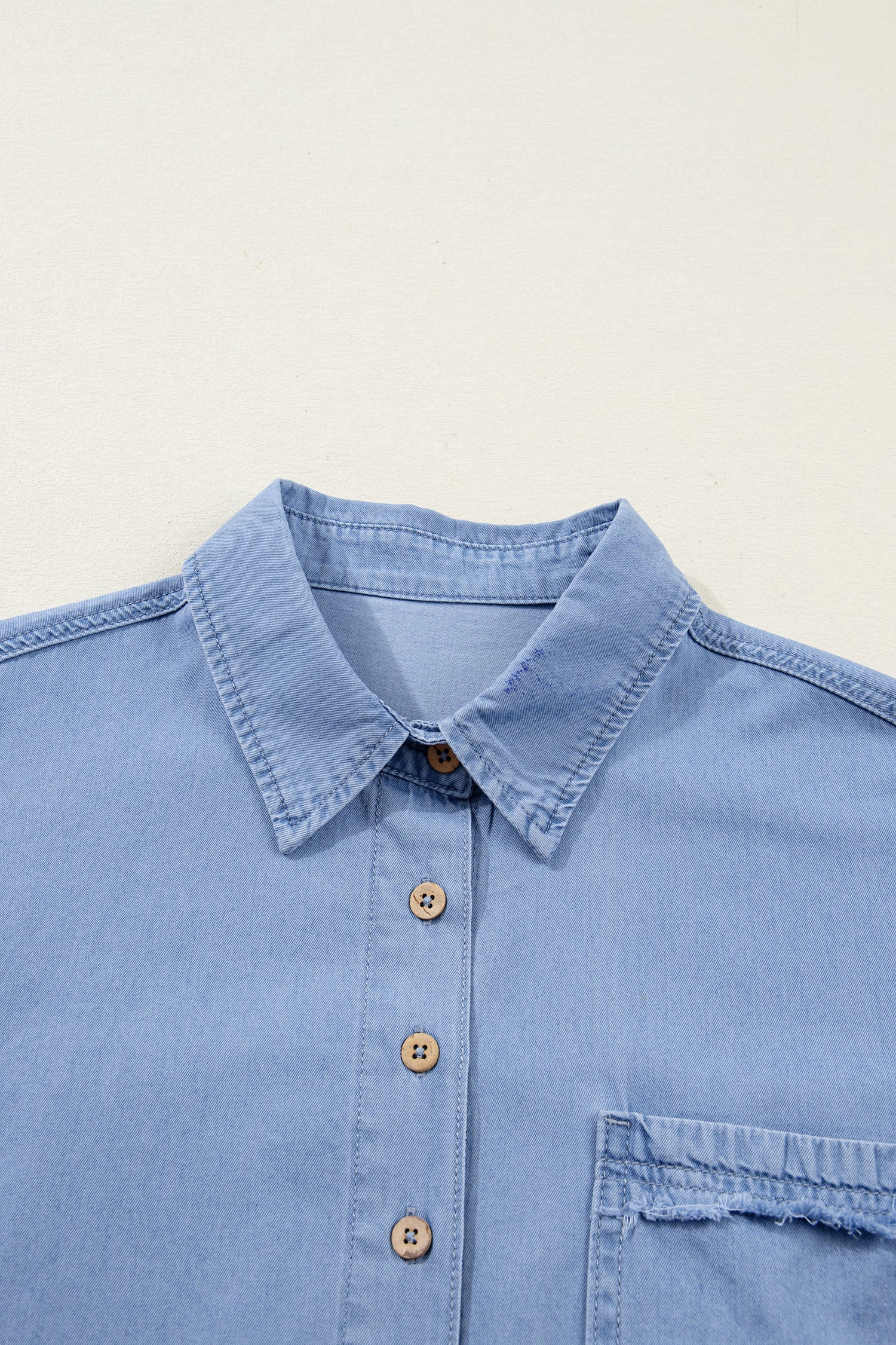 Threaded Pear Londyn Bracelet Sleeve Chambray Shirt