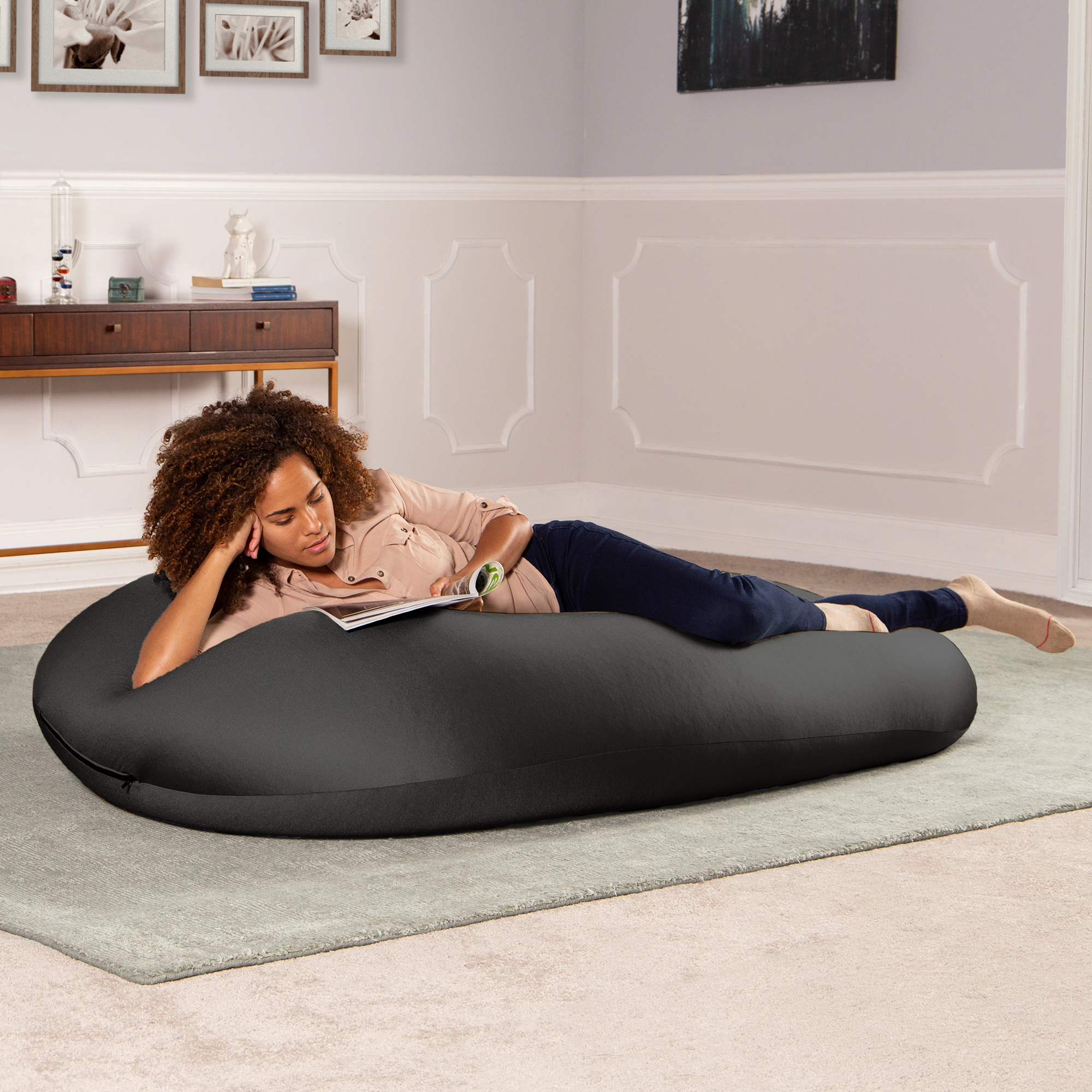 Jaxx Nimbus Therapeutic Sensory Bean Bag Chair – Cloud-Like Adjustable Body Pod Design for Ergonomic Relief and Comfort
