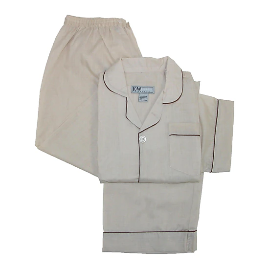 Ten West Apparel Men's Short Sleeve Long Leg Solid Pajama Set