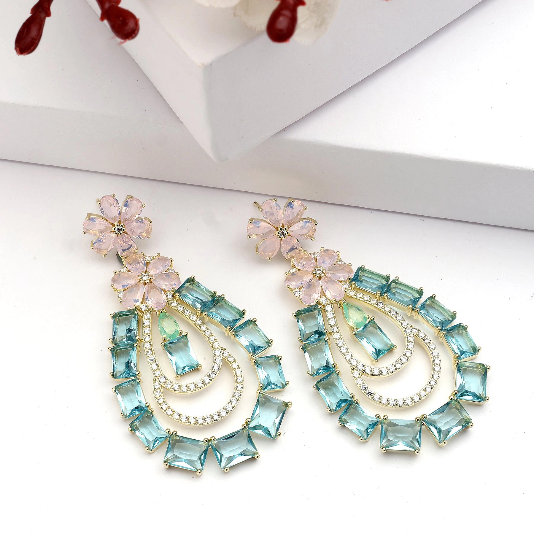 AGP PARIS Womens Diva Luxury Pendant Drop Earrings