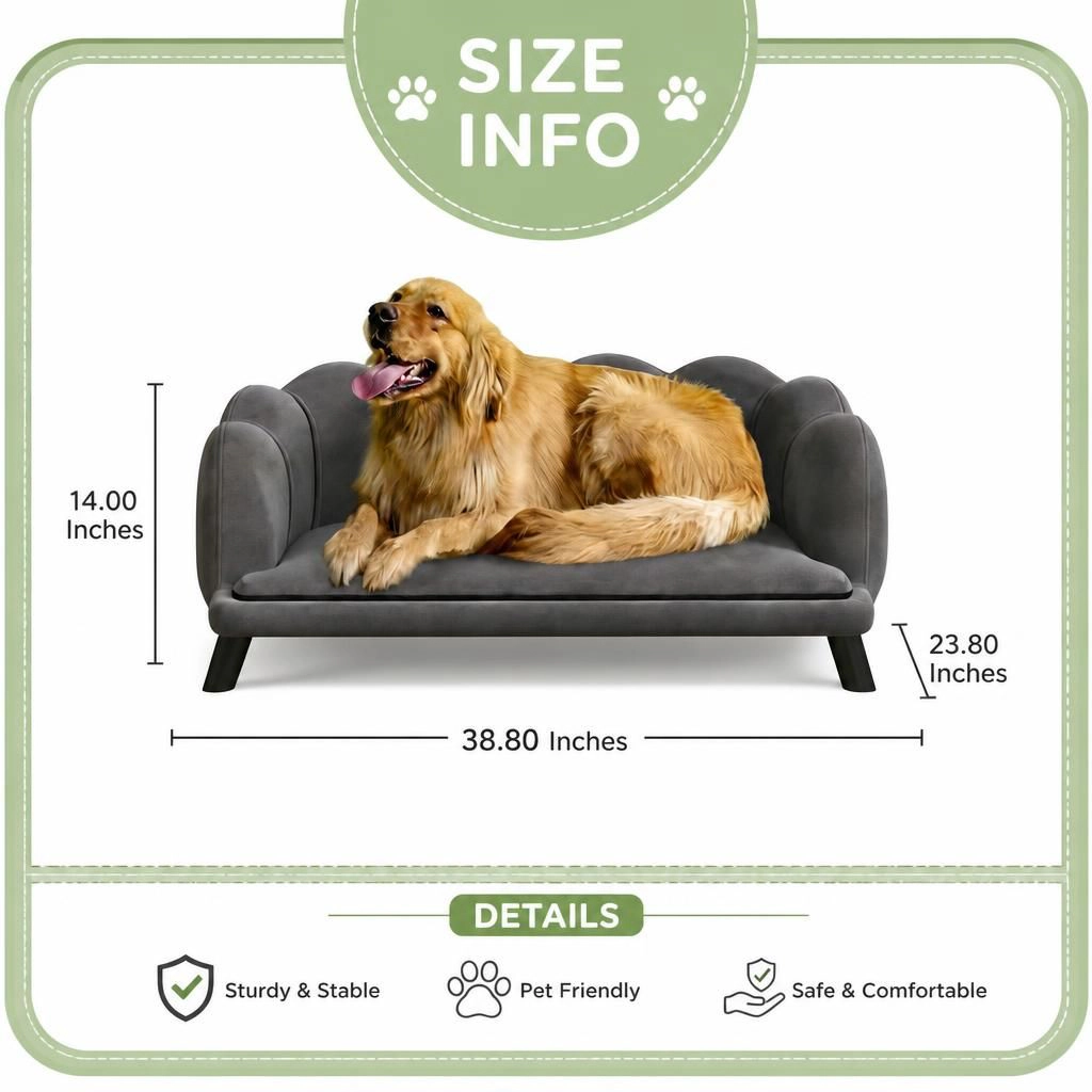 Ifmall Elevated Foam Pet Bed for Dogs and Cats