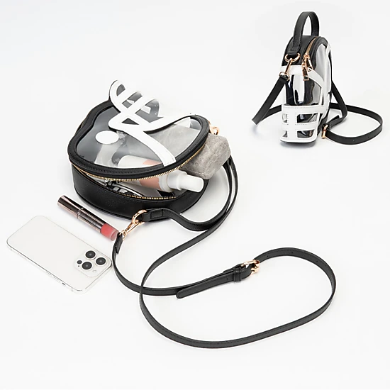 Fashnzfab Transparent Gameday Football Helmet Shaped Crossbody Hand Bag