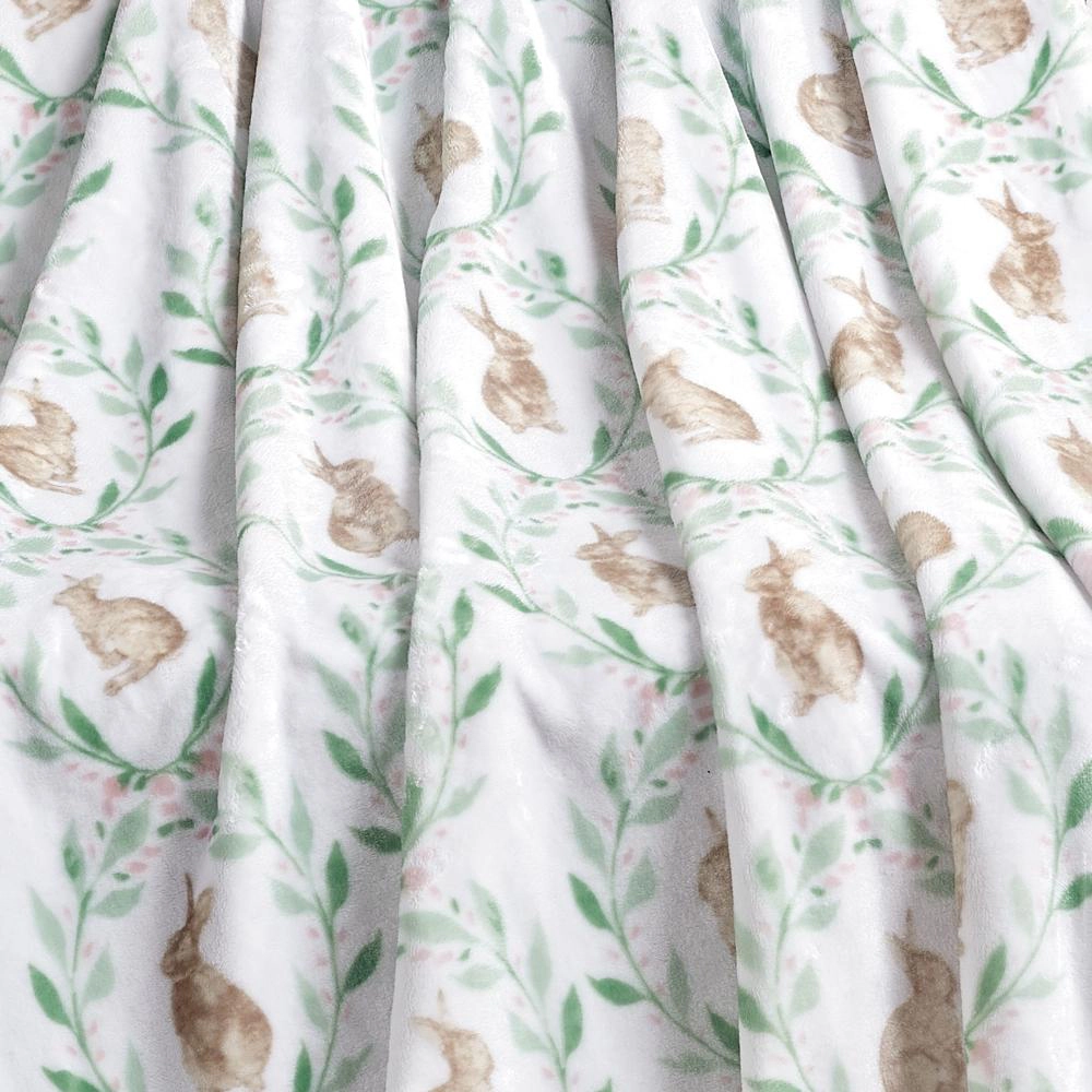 Plazatex Jas plush Decorative Warm and Comfortable Machine Washable Throw 60" x 70" White