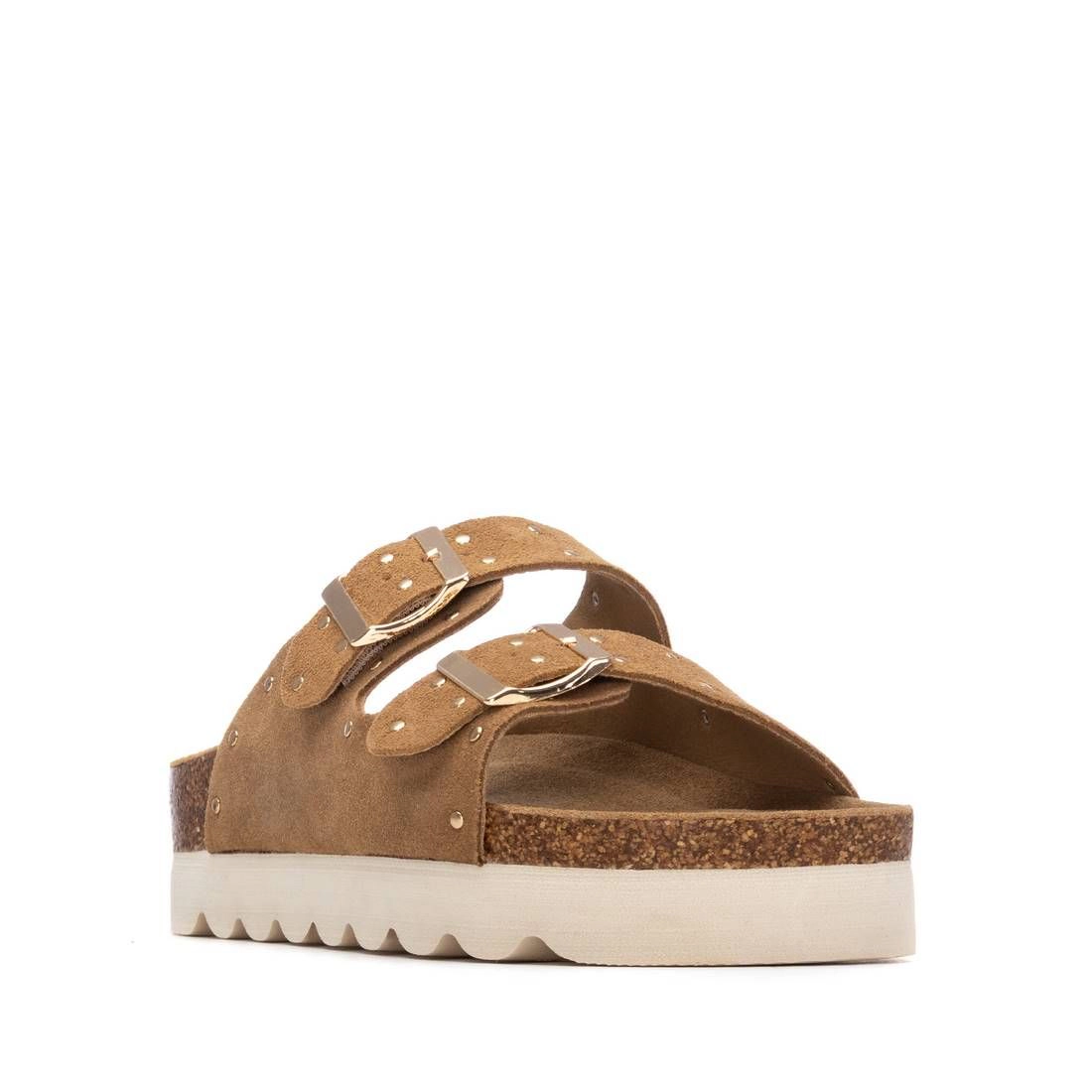 XTI Suede Ladies Sandals, Color: Camel - JCPenney