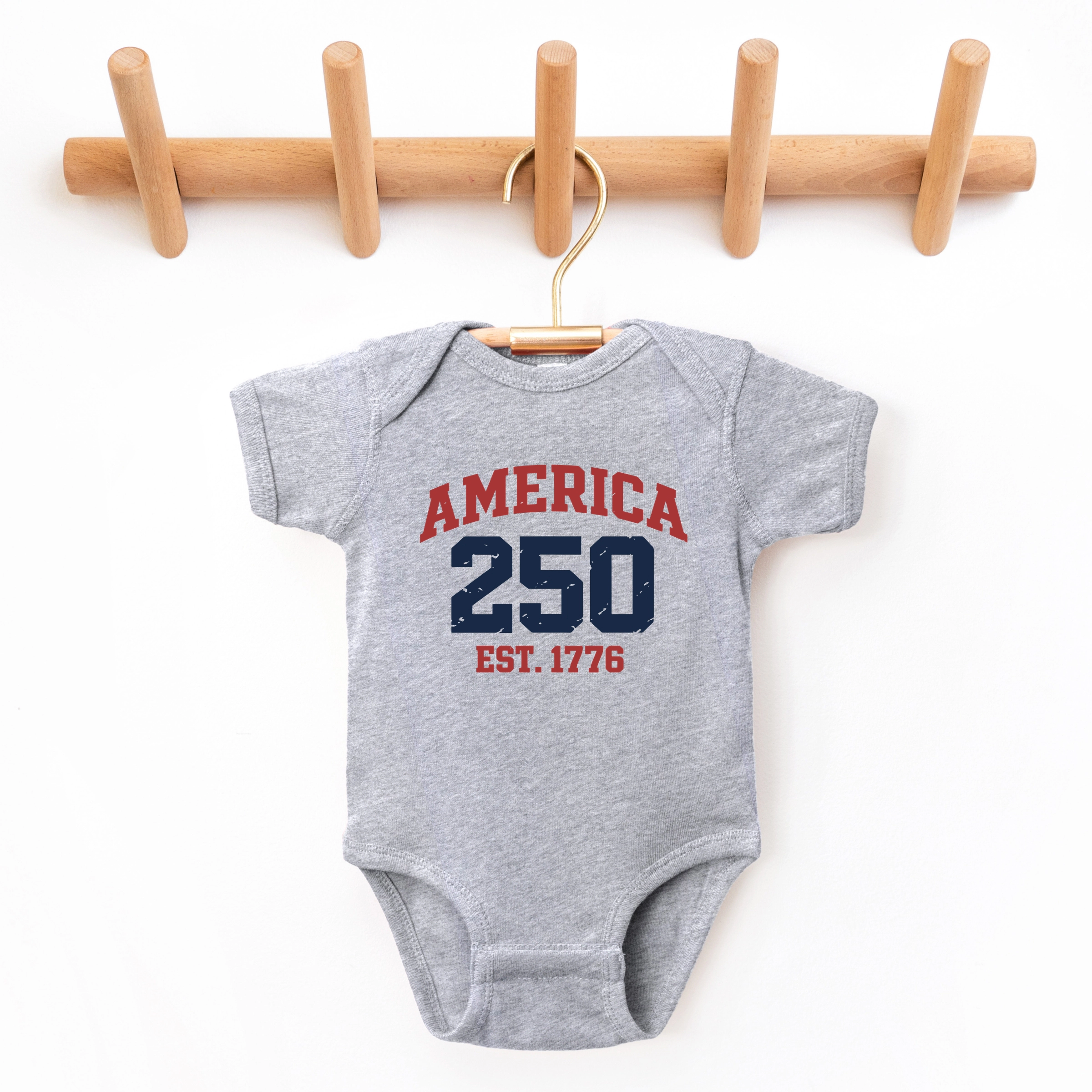 The Juniper Shop Baby - America 250 Arched Bold Short Sleeve Graphic Bodysuit