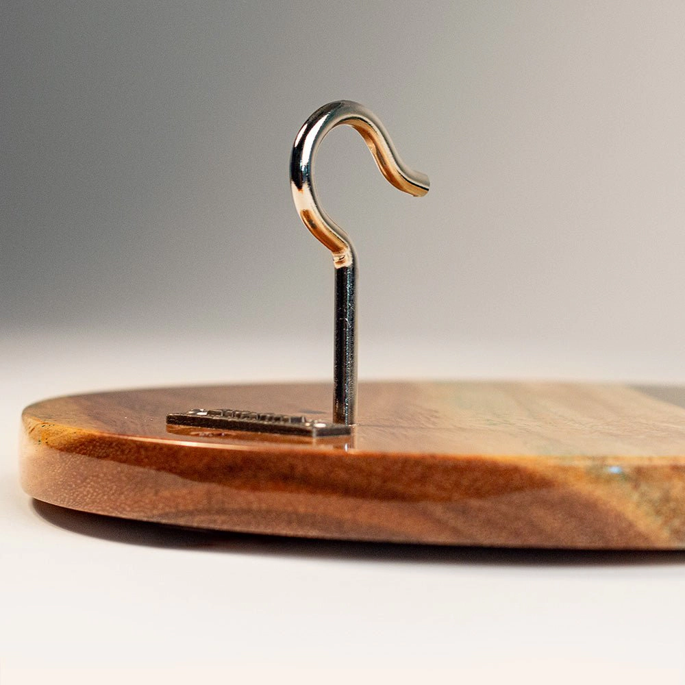 Elakai  One of a Kind Epoxy Resin Live-Edge Wood Hook and Ring Toss Game