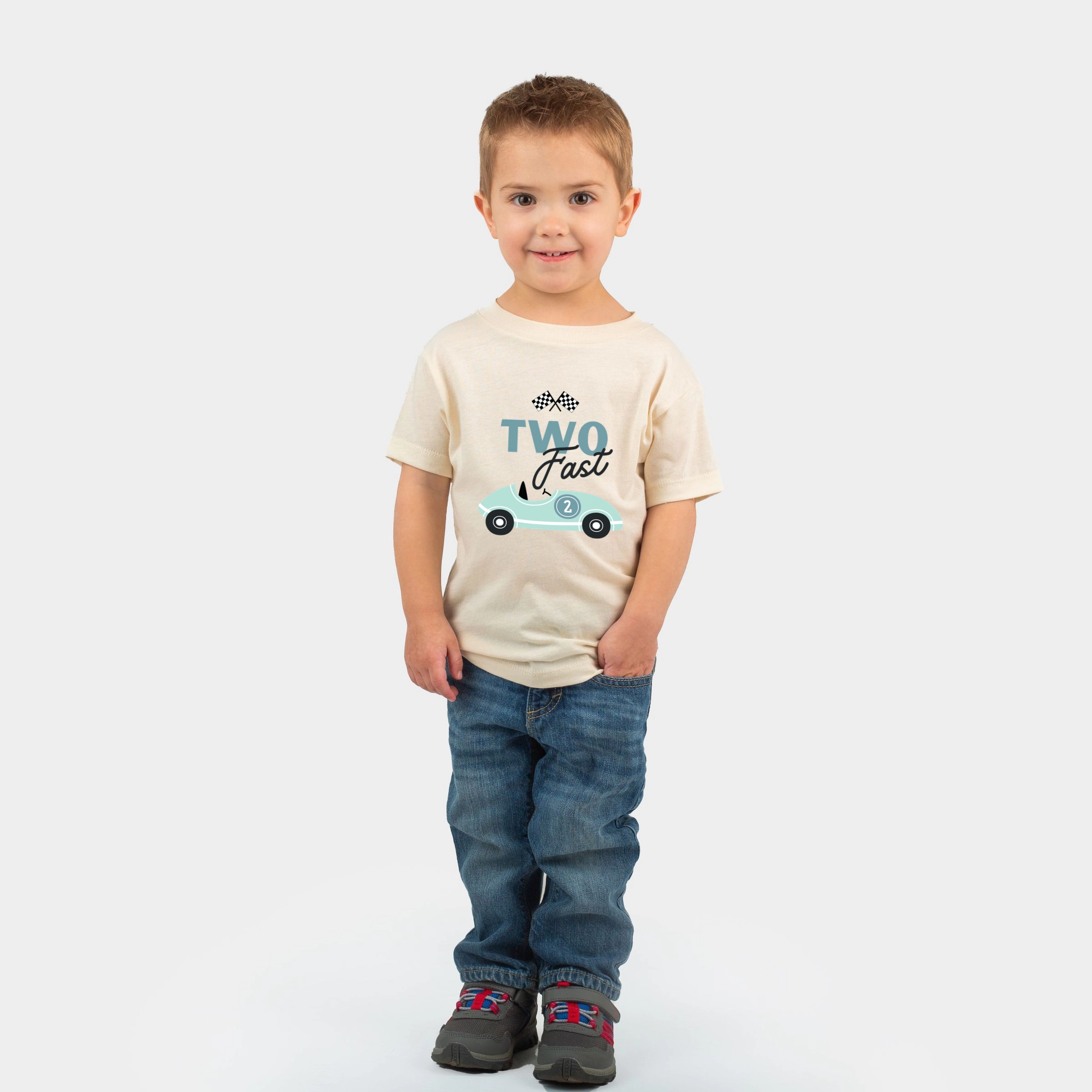The Juniper Shop - Two Fast Racecar Toddler Short Sleeve Graphic T-Shirt