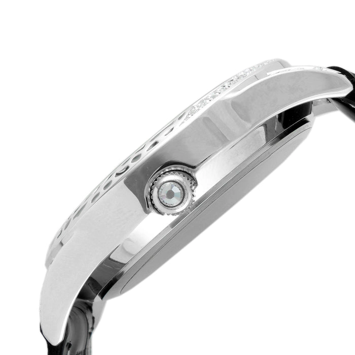 Peugeot Women's Couture Silver Watch Leopard Dial Swarovski Crystal