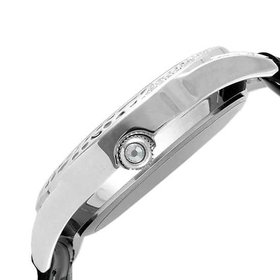 Peugeot Women's Couture Silver Watch Leopard Dial Swarovski Crystal