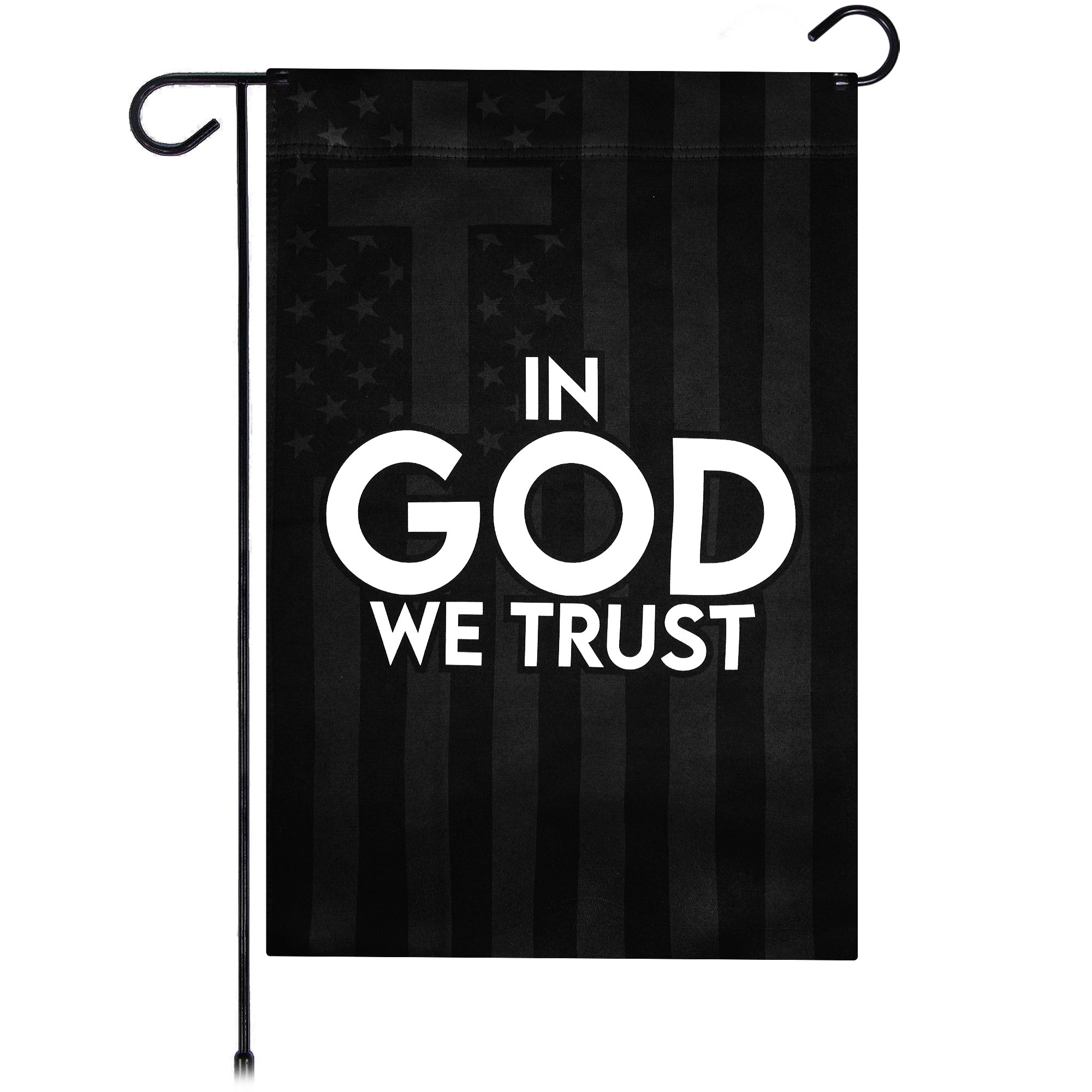 G128 "In God We Trust" Patriotic Double-Sided Garden Flag 12x18 in