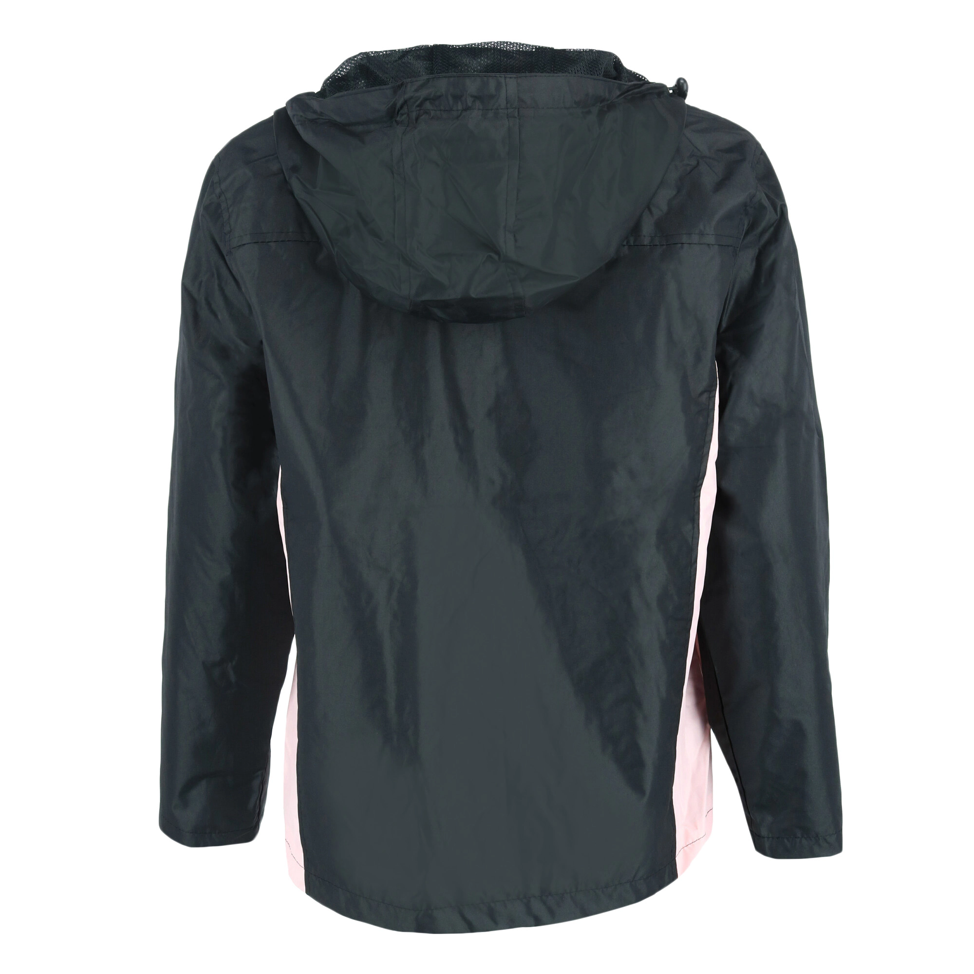 I5 Apparel Women's Hooded Windbreaker Rain Jacket with Side Panel