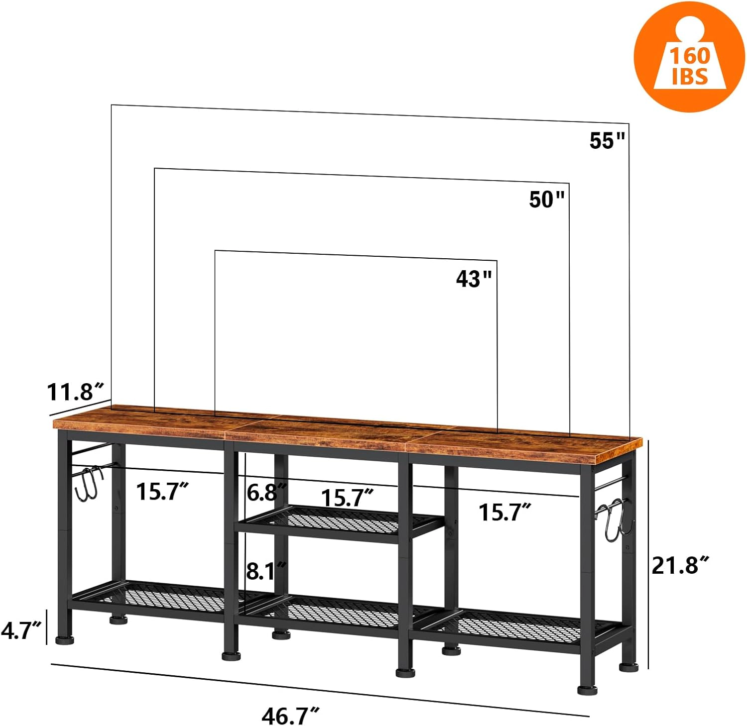 Furologee living room with open TV cabinet