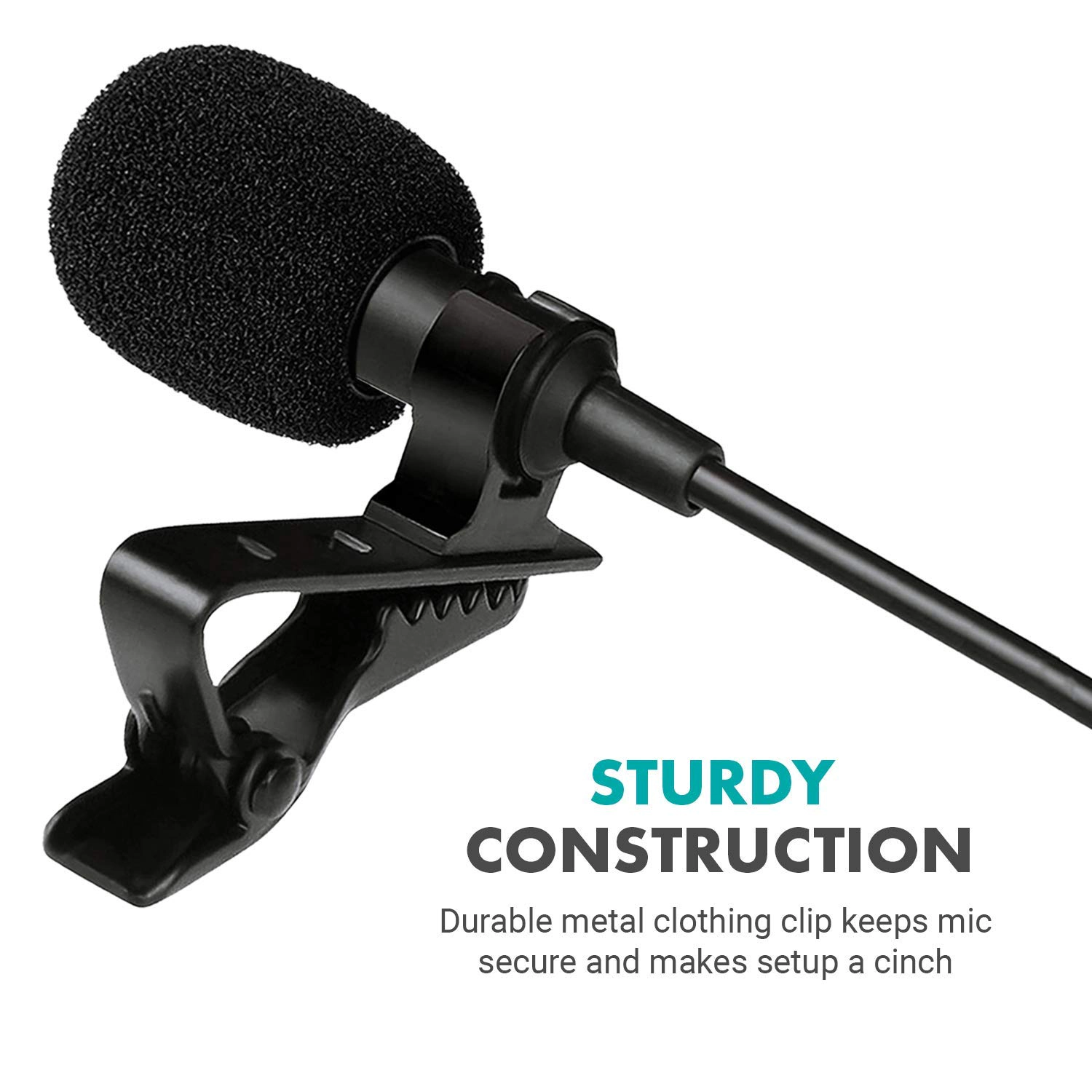 Movo uLav-L Digital Lavalier Omnidirectional Clip on Microphone with USB-C Connector