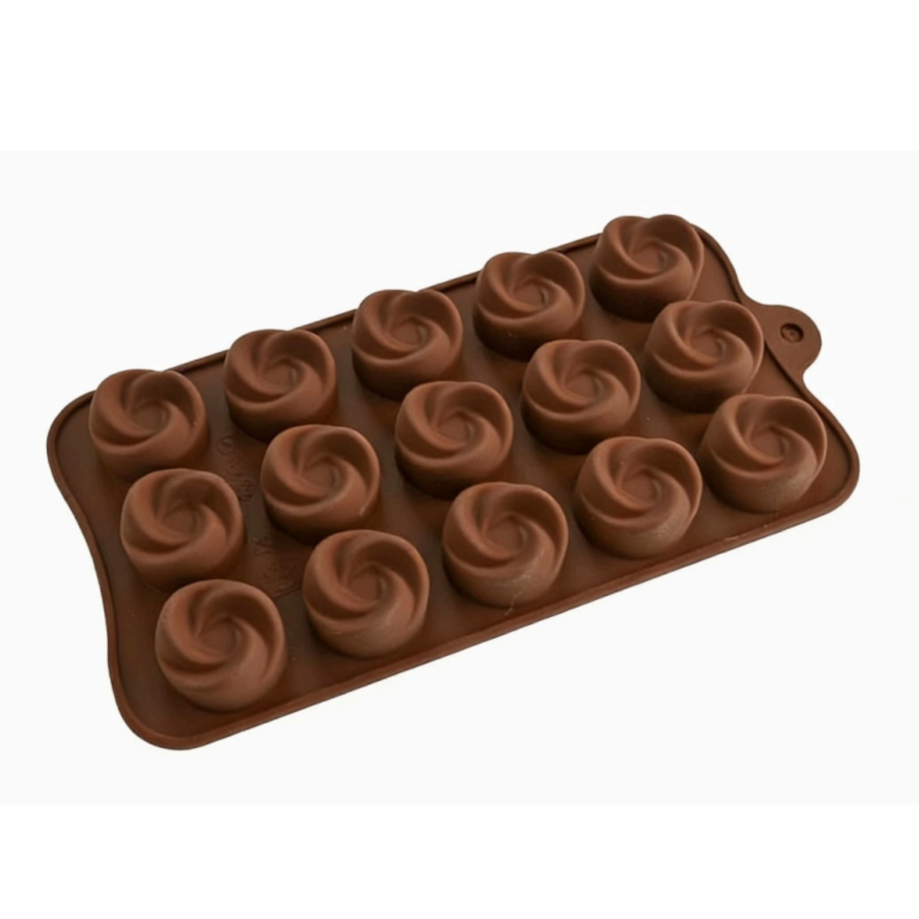 Kitcheniva 4.0 x 8.2 Inch Silicone Flower Design Chocolate Mold