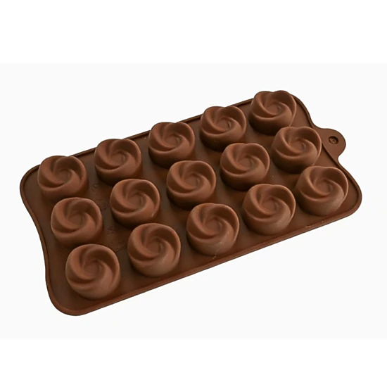 Kitcheniva 4.0 x 8.2 Inch Silicone Flower Design Chocolate Mold