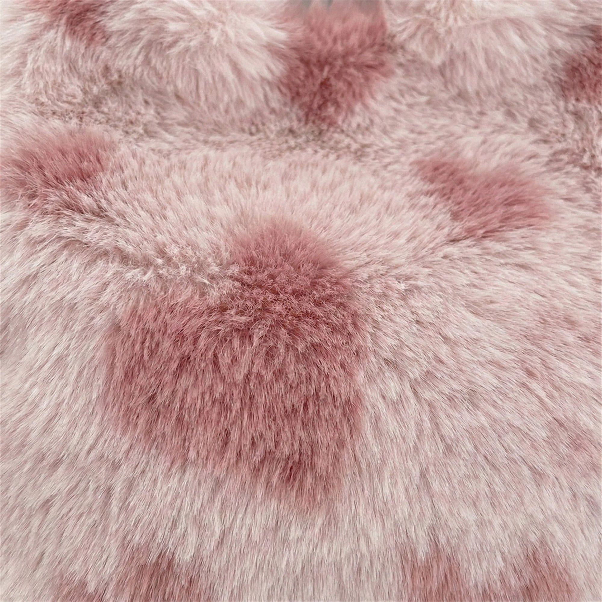 Alilang Women's Faux Fur Shoulder Tote Bag with Heart Pattern Soft Plush Texture and Wide Handles 6.7x6x4.3in