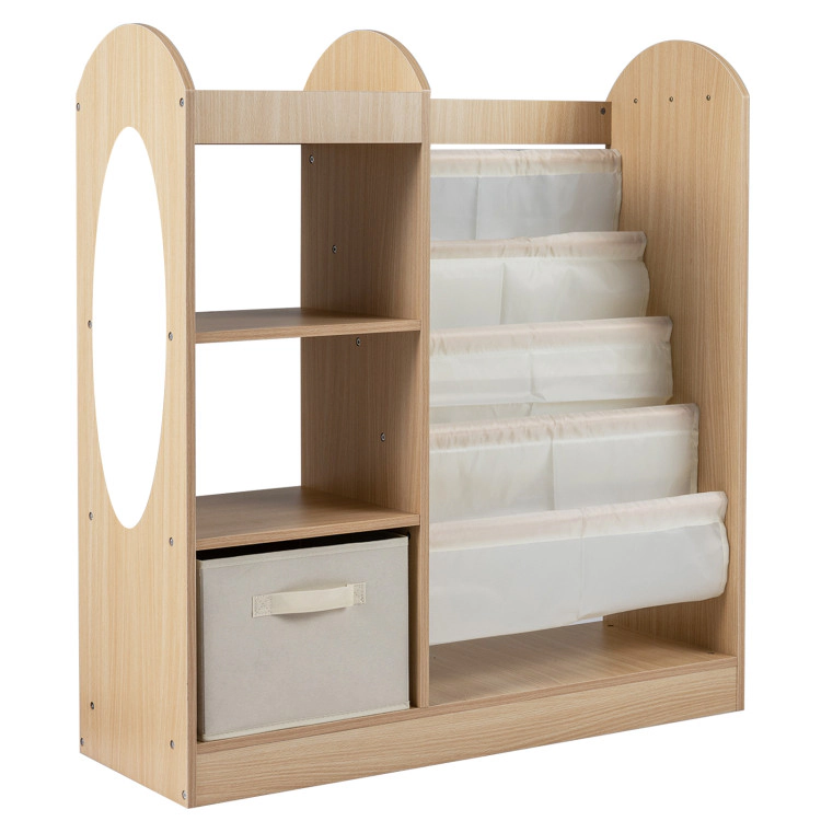 Hivvago Toy Storage Organizer with 4-Tier Sling Shelves