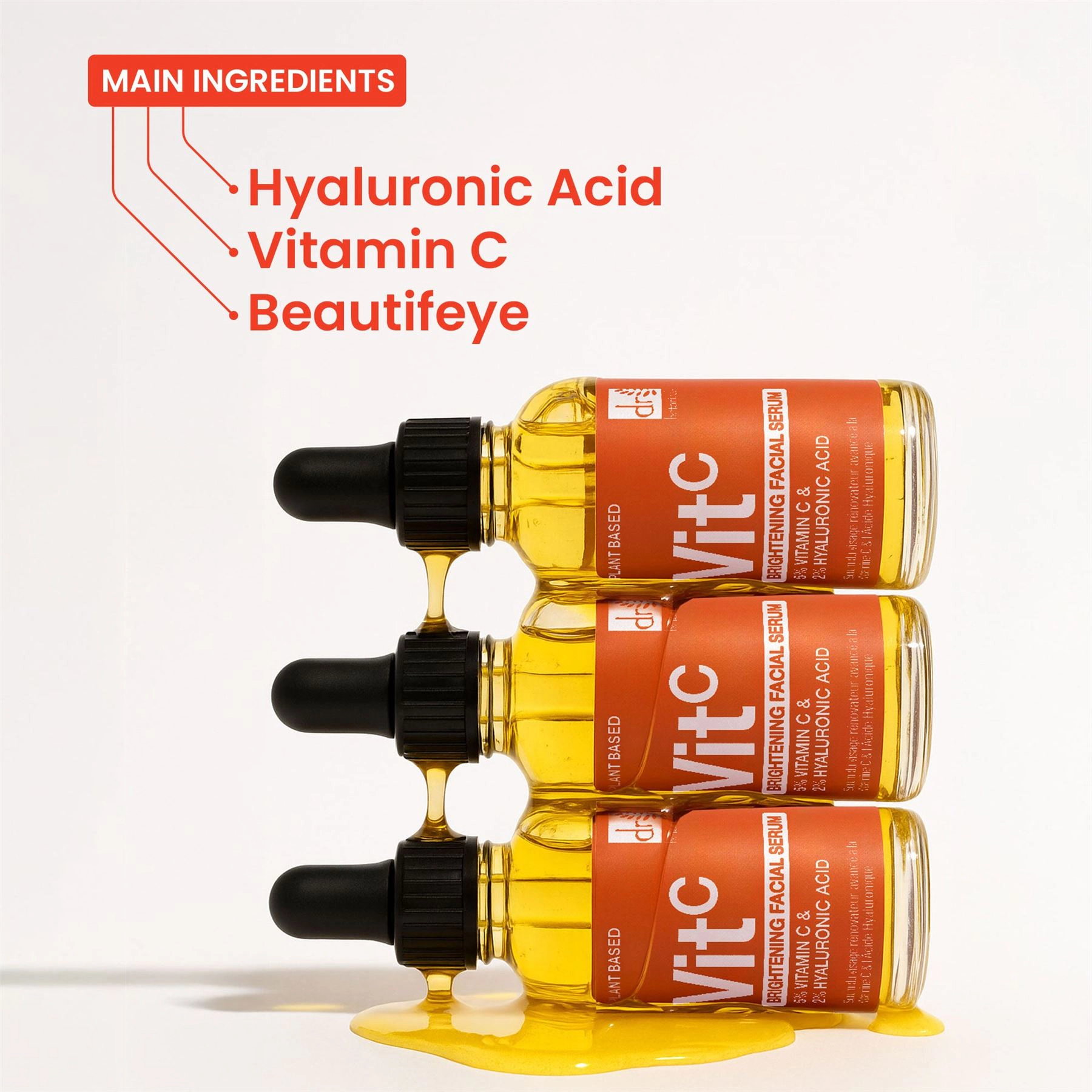 Dr. Botanicals Brightening Facial Serum 5% Vitamin C 2% Hyaluronic Acid 30ml