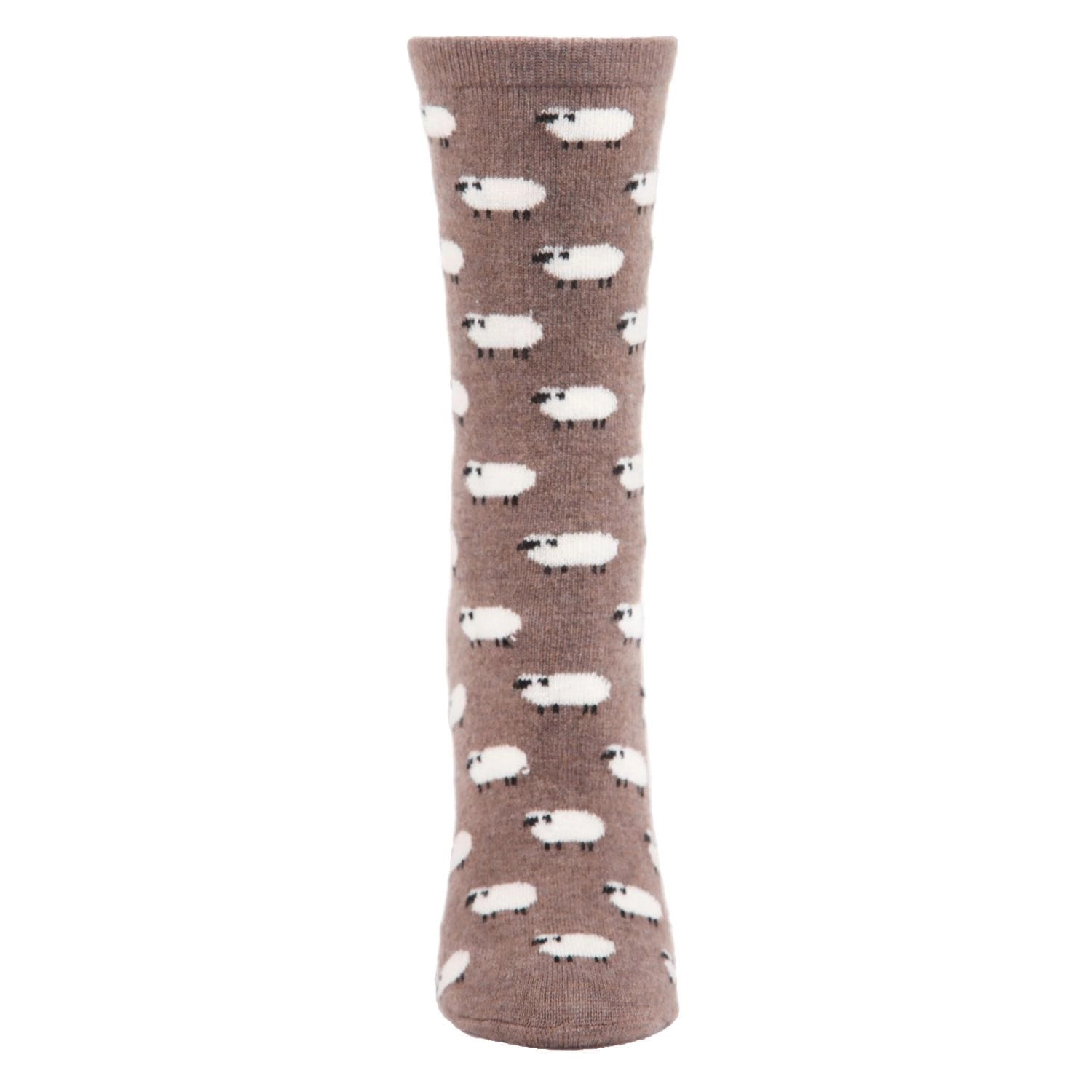 MeMoi Women's Soft White Sheep Cashmere Blend Crew Socks