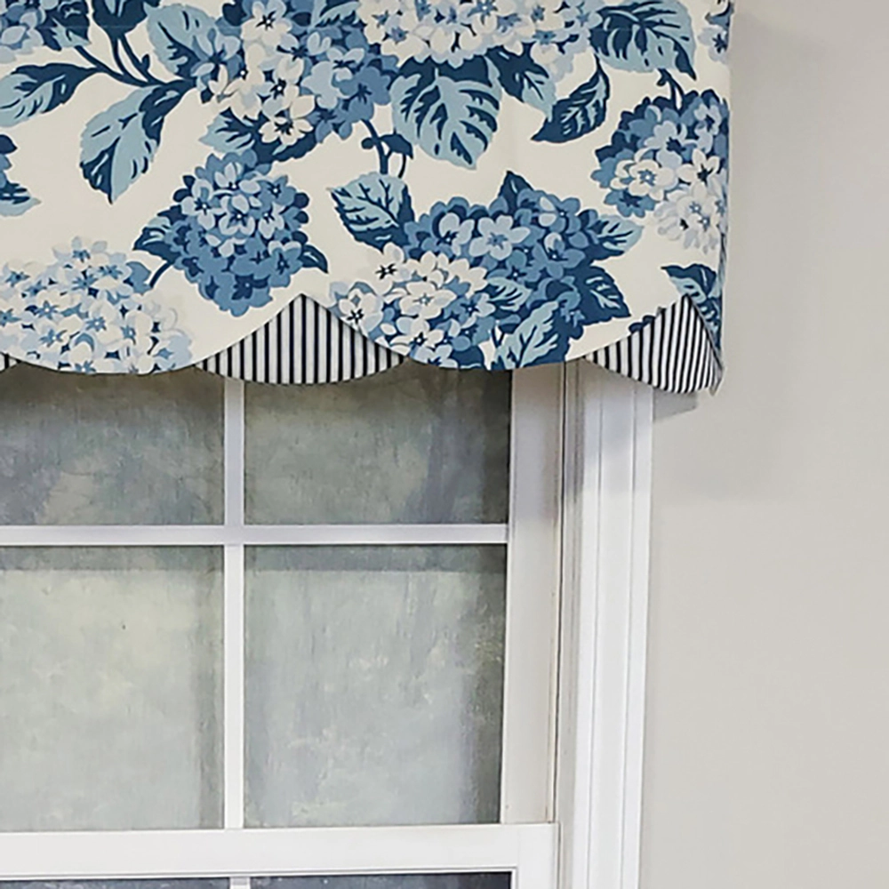 RLF Home Luxurious Modern Design Classic Summer Wind Petticoat Style Window Valance 50" x 15" Porcelain