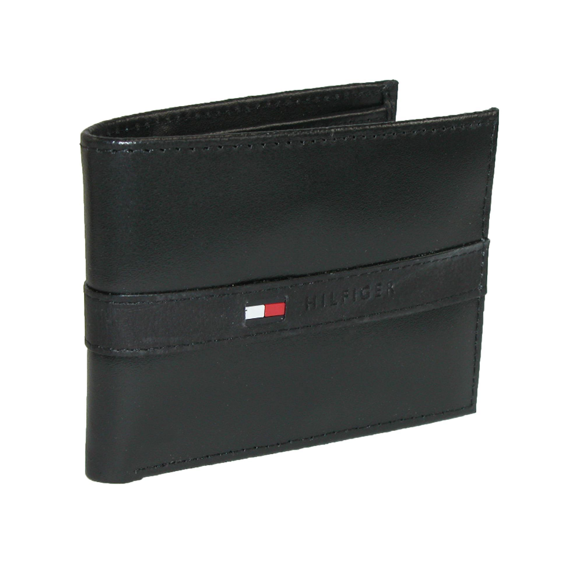 Tommy Hilfiger Men's Leather Ranger Passcase Bifold Wallet