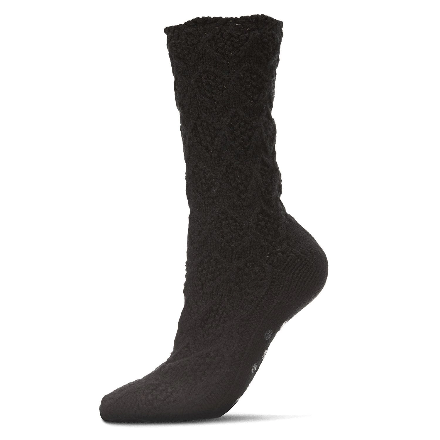 Memoi Women Weaved Flower Chunky Knit Crew Sock