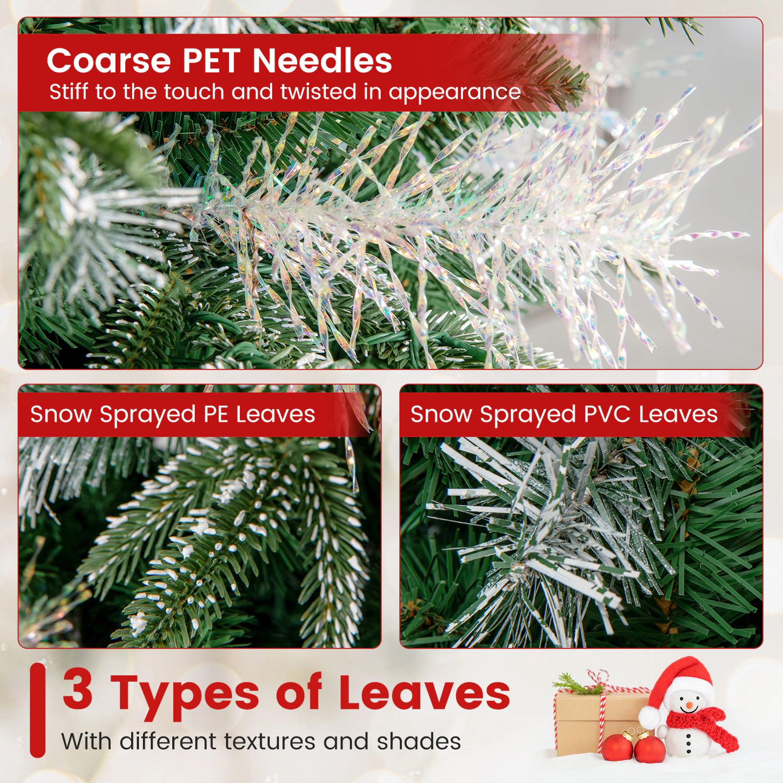 SlickBlue Pre-Lit Christmas Tree with Pine Cones, Berries & LEDs