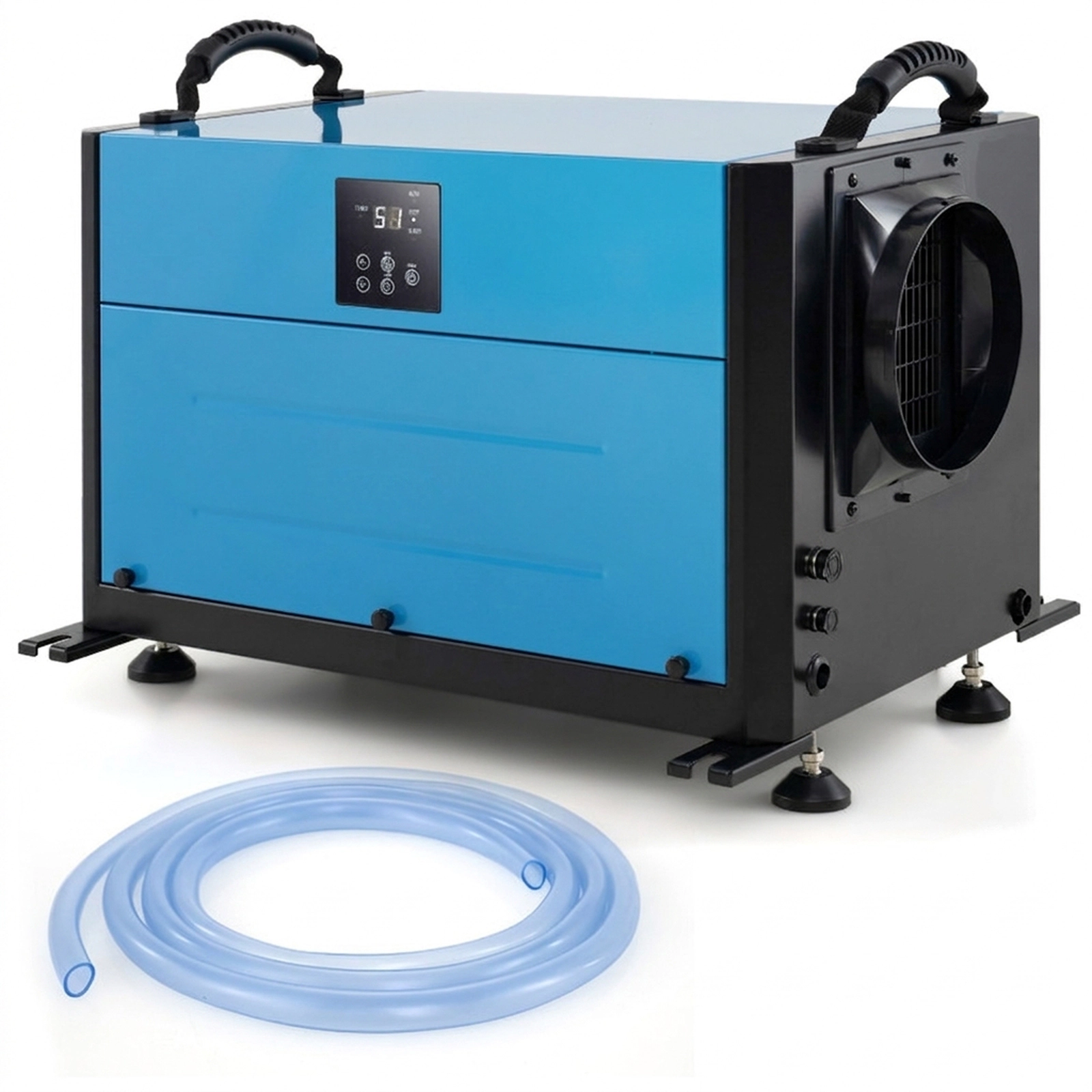 SUGIFT 155-Pint Crawl Space Dehumidifier with 3 Modes and 24H Timer Blue/White