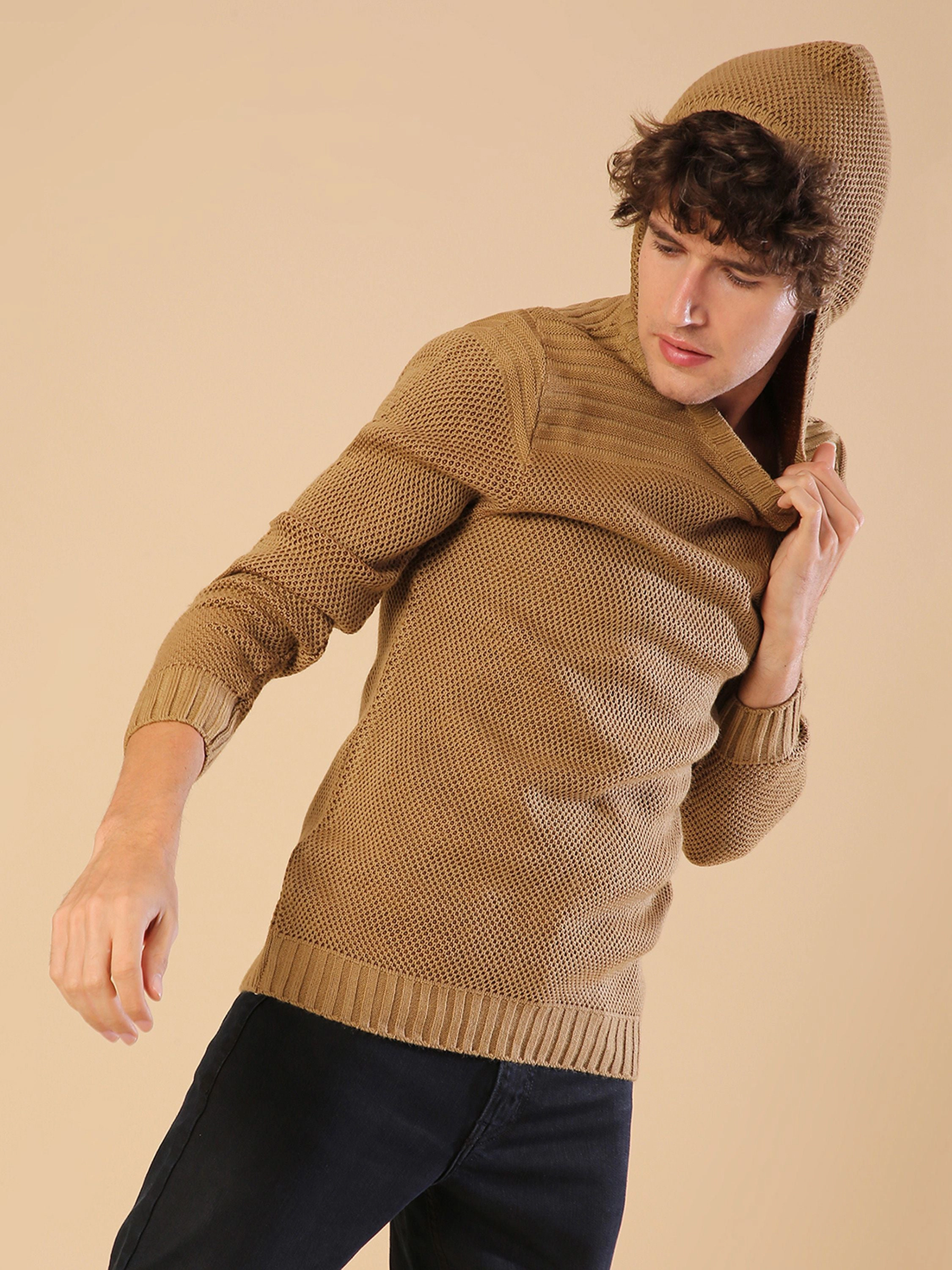 Campus Sutra Men's Solid Full Sleeve Stylish Casual Sweaters