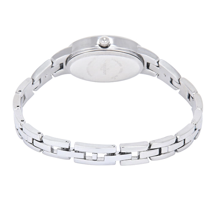 Peugeot Women's Silver 30x25mm Oval Dial Link Bracelet Watch