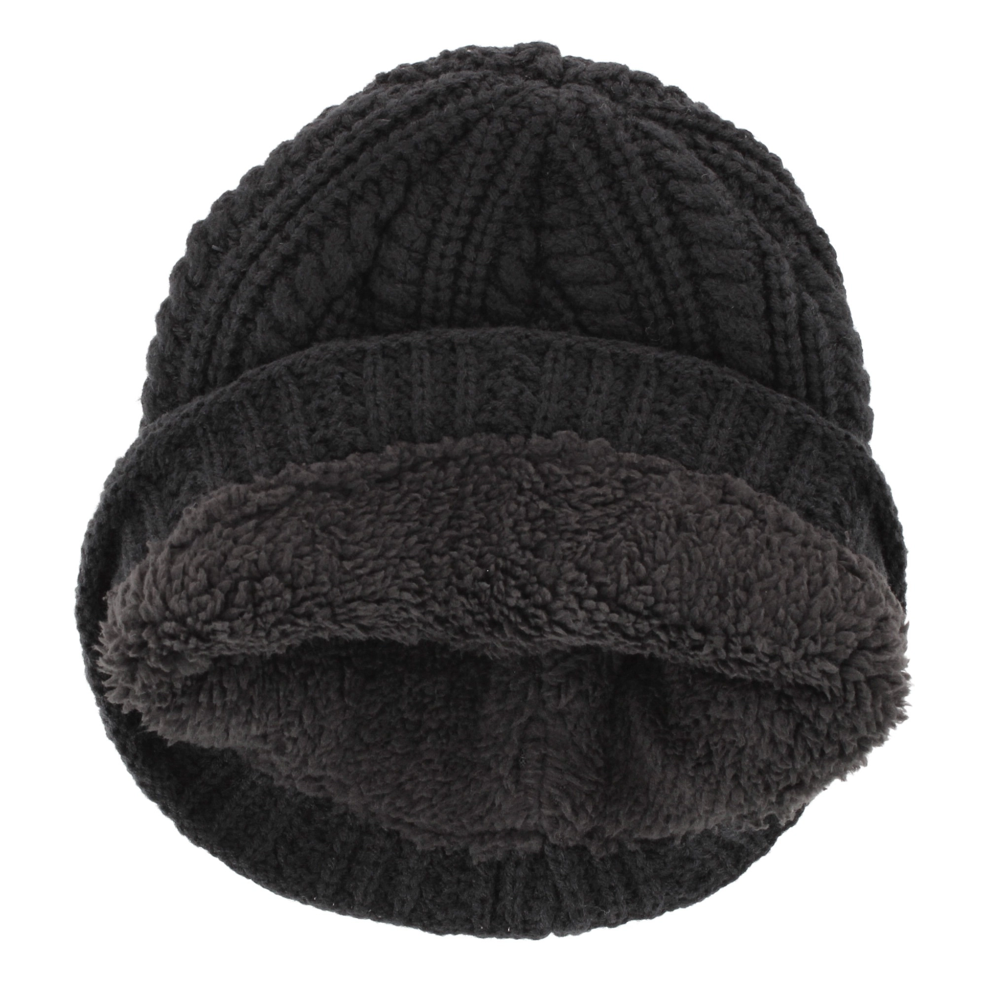 Angela & William Adult Chunky Cable Knit Lined Beanie and Scarf Winter Set
