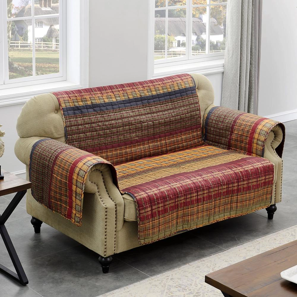 Barefoot Bungalow Gold Rush Reversible Furniture Protector Loveseat 103x76" Multicolor