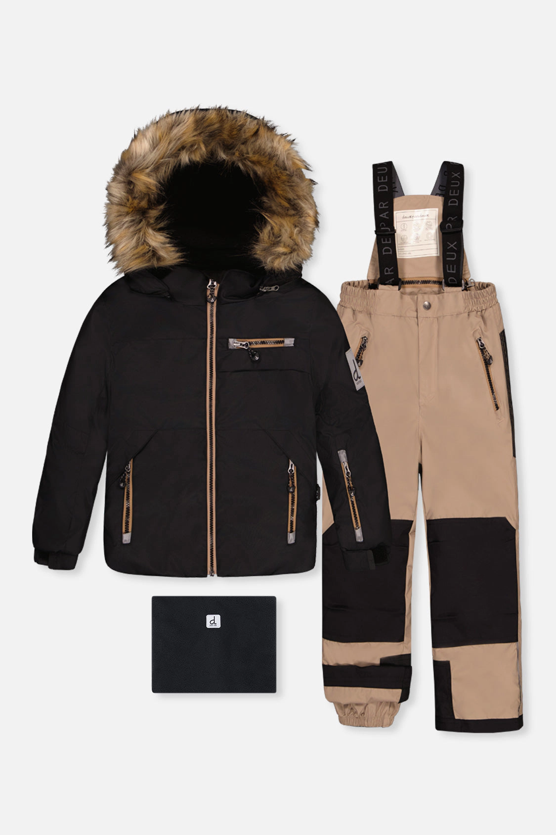 Deux par Boys Two Piece Play Snowsuit with Hooded Jacket and Snow Pants