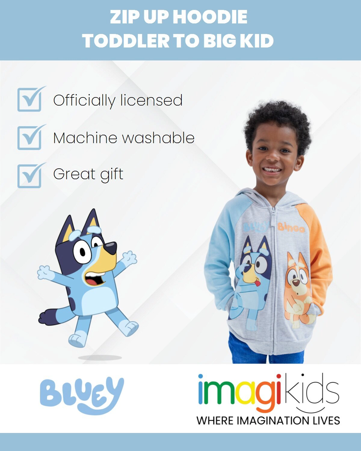 Bluey Fleece Zip-Up Hoodie