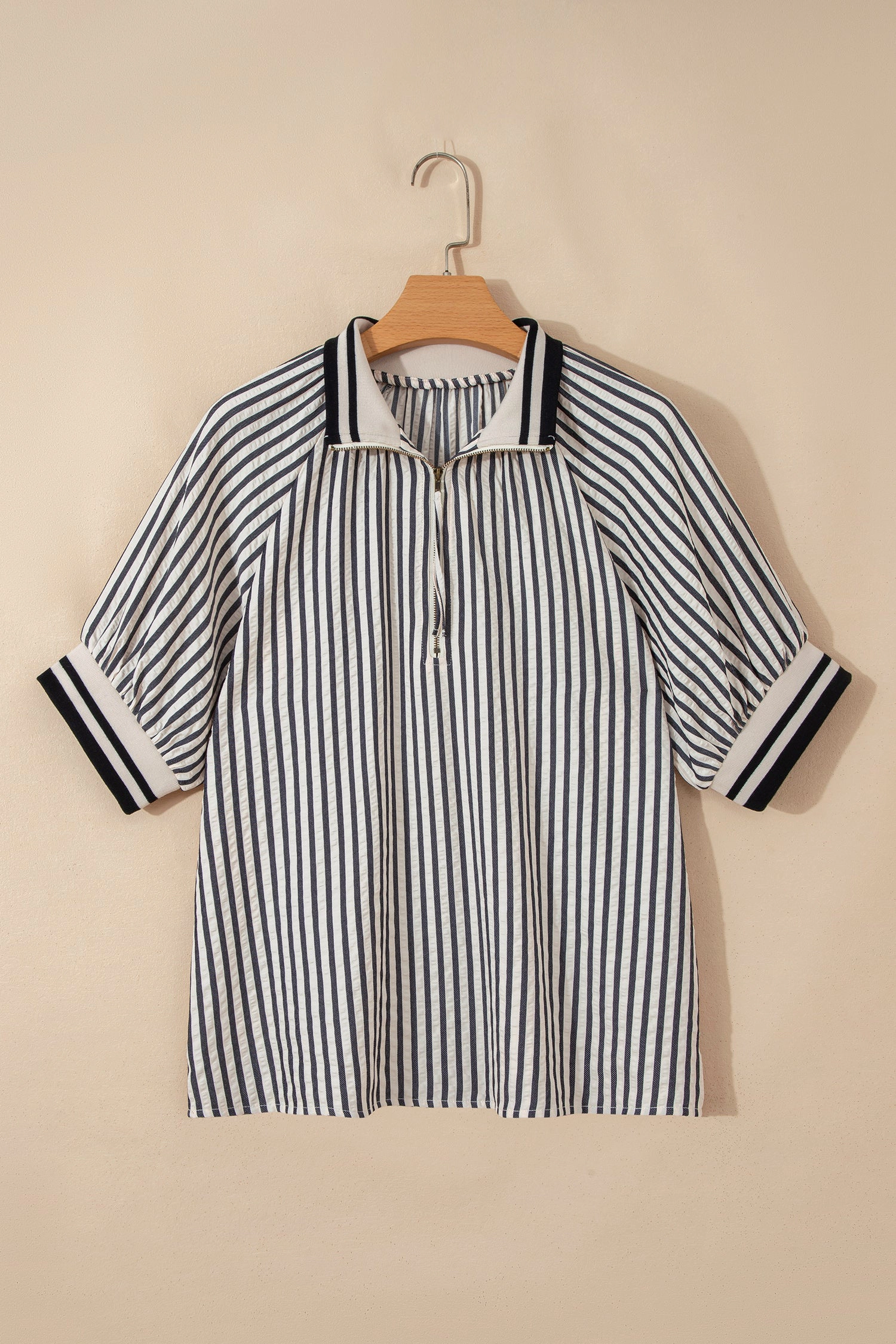 Threaded Pear Womens Riley Short Puff Sleeve Blouse