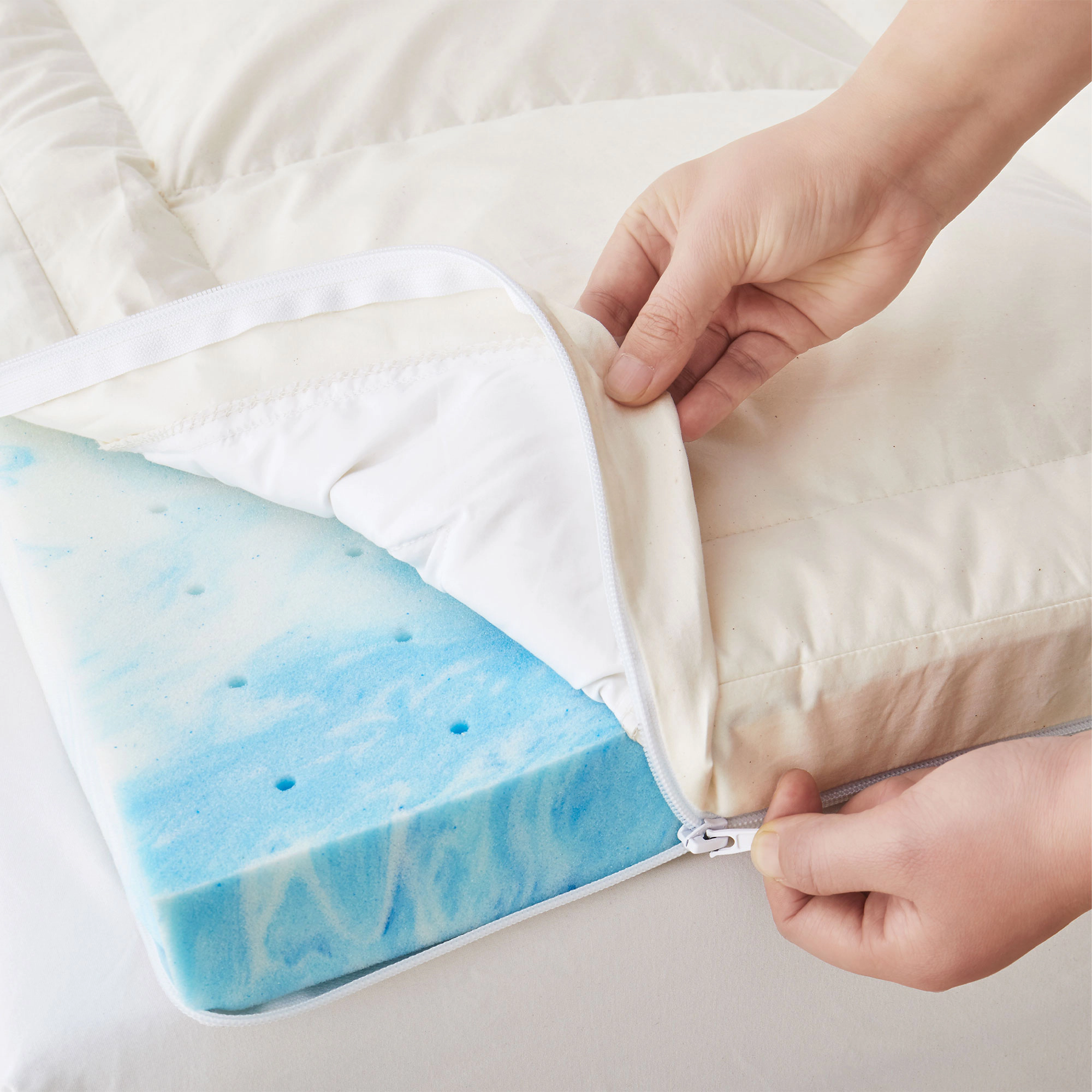 Unikome 100% Organic Cotton Slow Rebound Memory Foam Mattress Topper