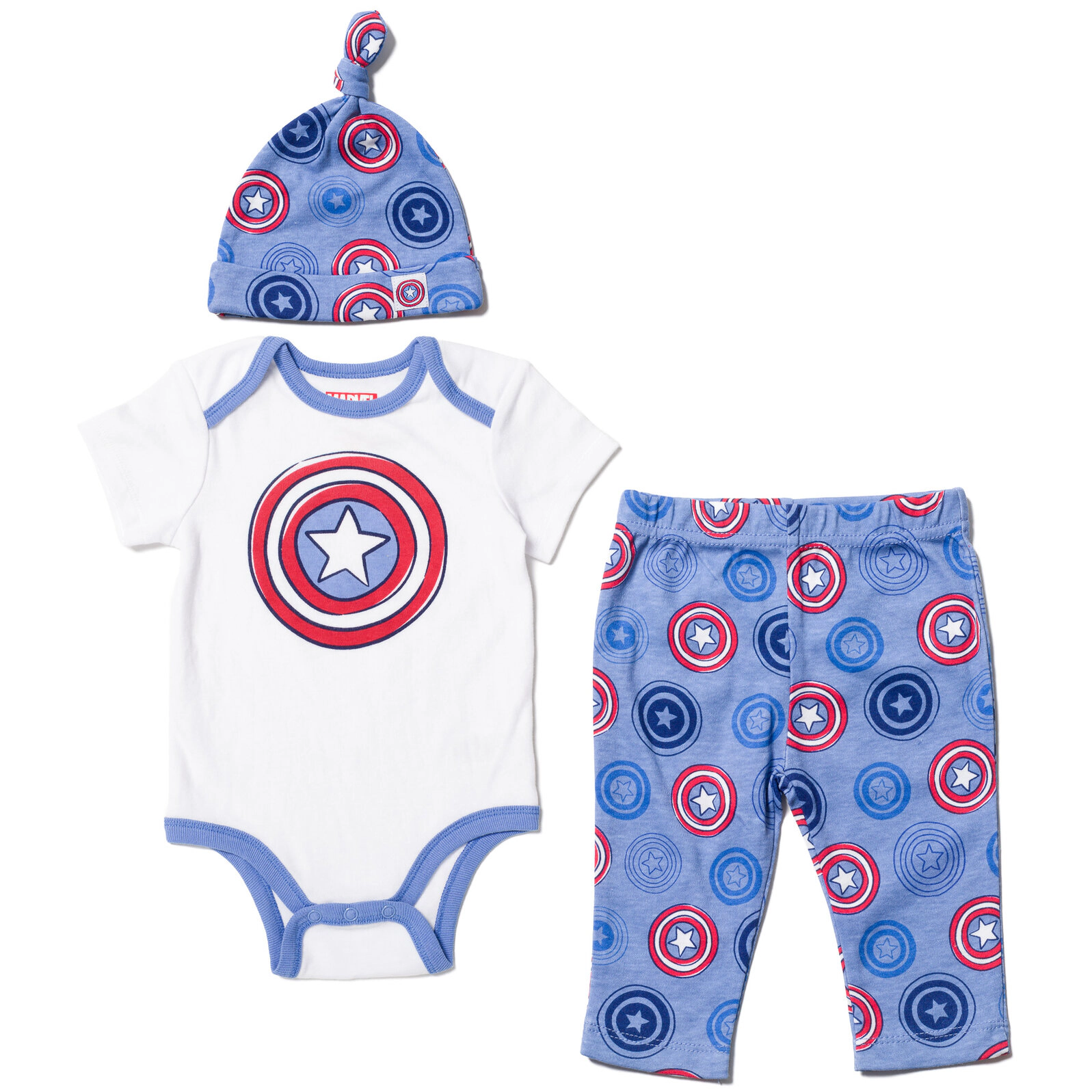 Marvel Comics Baby Boys' Bodysuit Pants and Hat Set